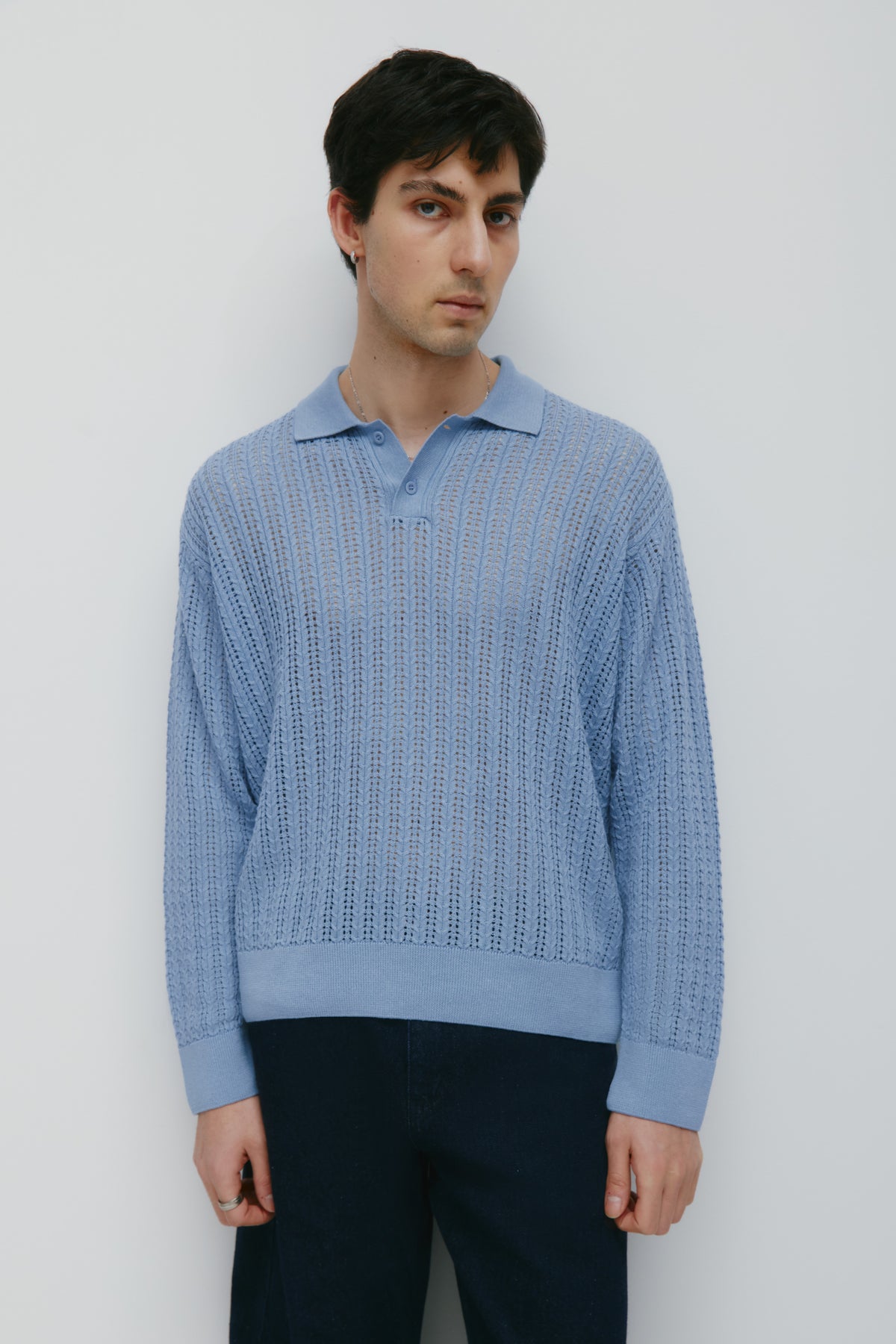 Model is 6’1” and is wearing a size L.
