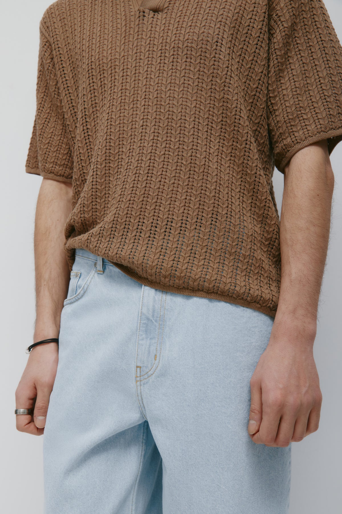 Polo à manches courtes en tricot Jadd pour homme en loutre