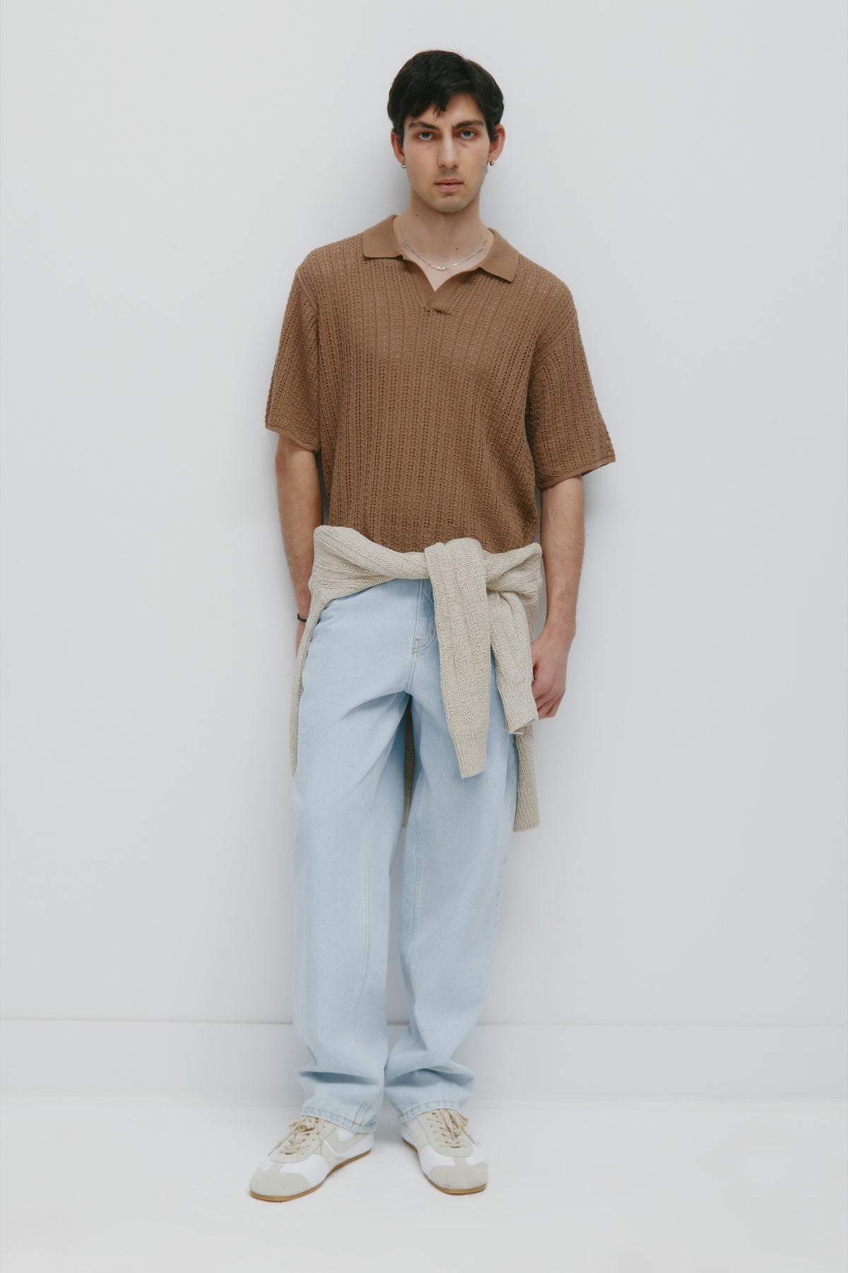 Polo à manches courtes en tricot Jadd pour homme en loutre