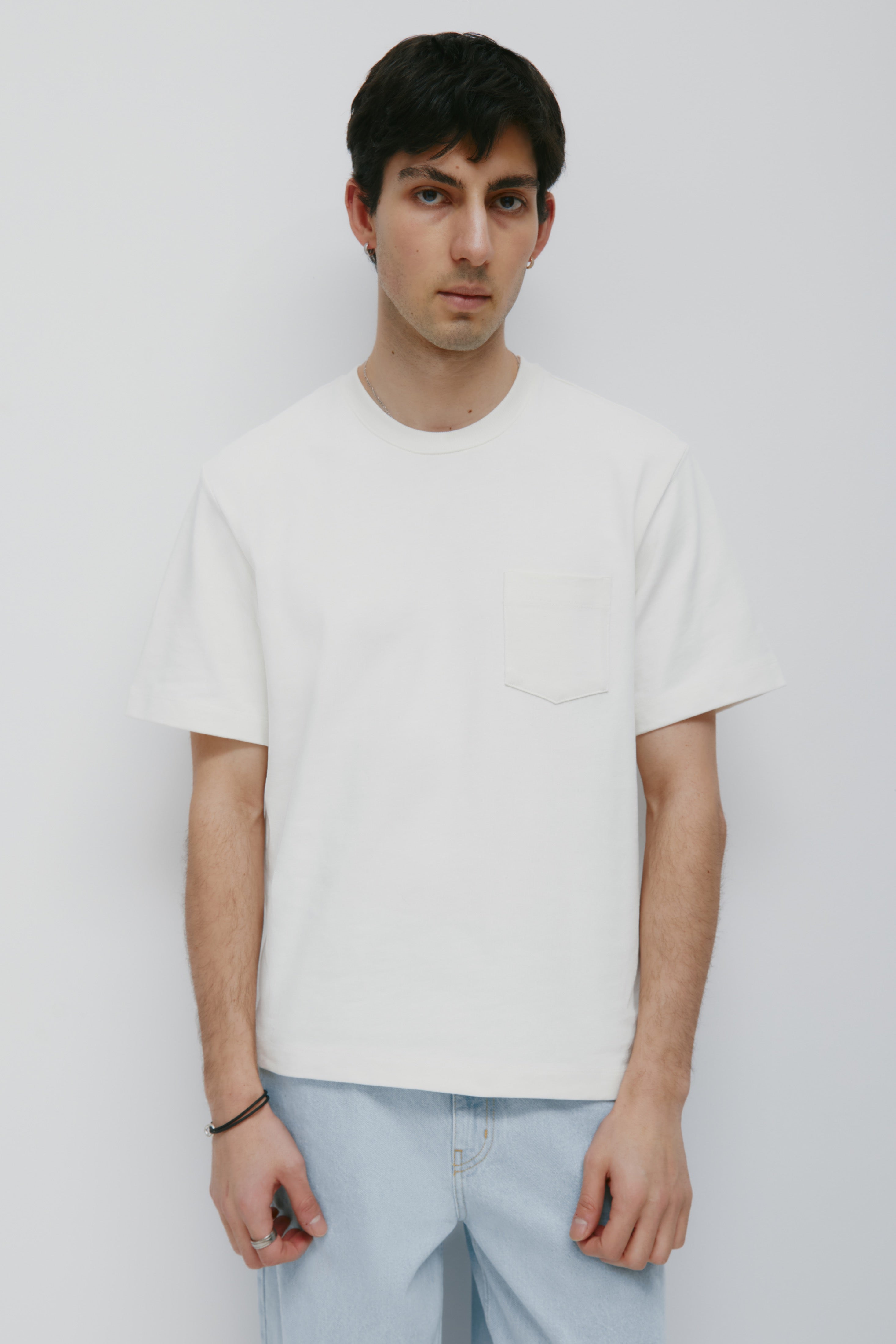 Men's Slub Pocket Tee in Marshmallow