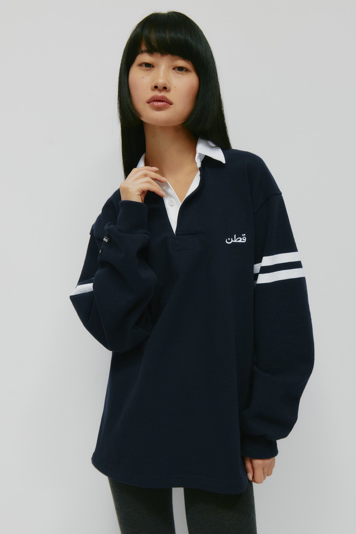 Model is 5’9” and is wearing a size S.