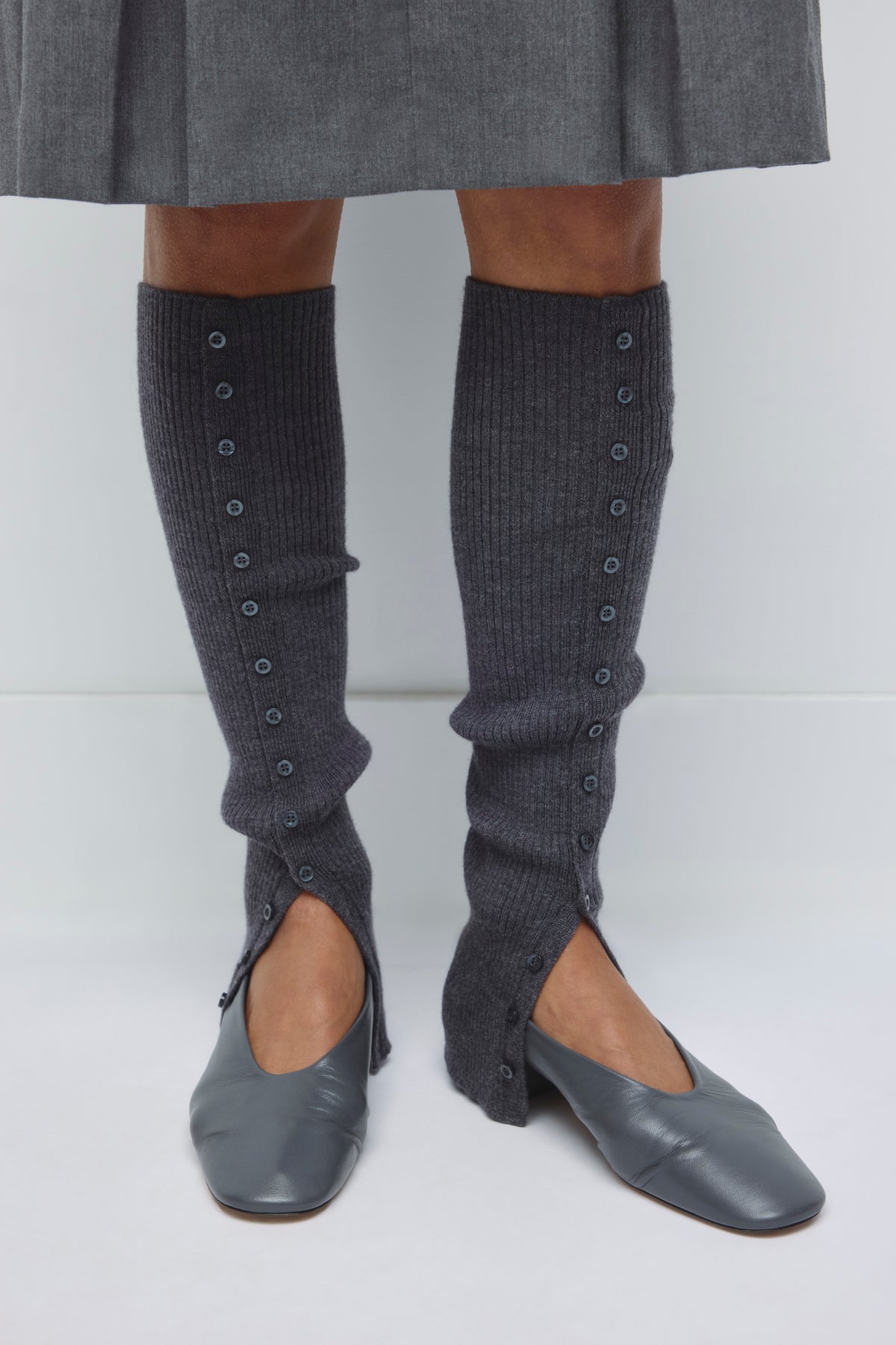 Jambières Boutonnées en mélange anthracite