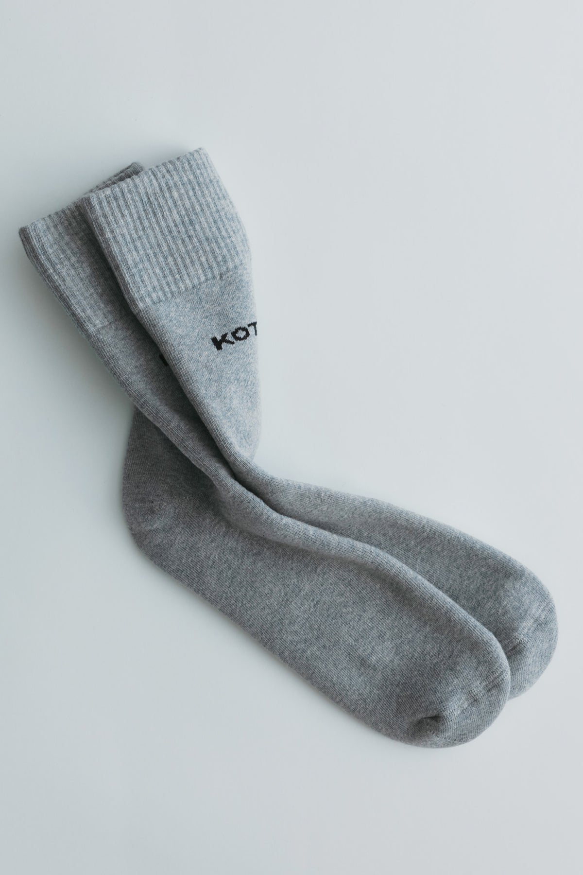Chaussettes mi-mollet en gris chiné