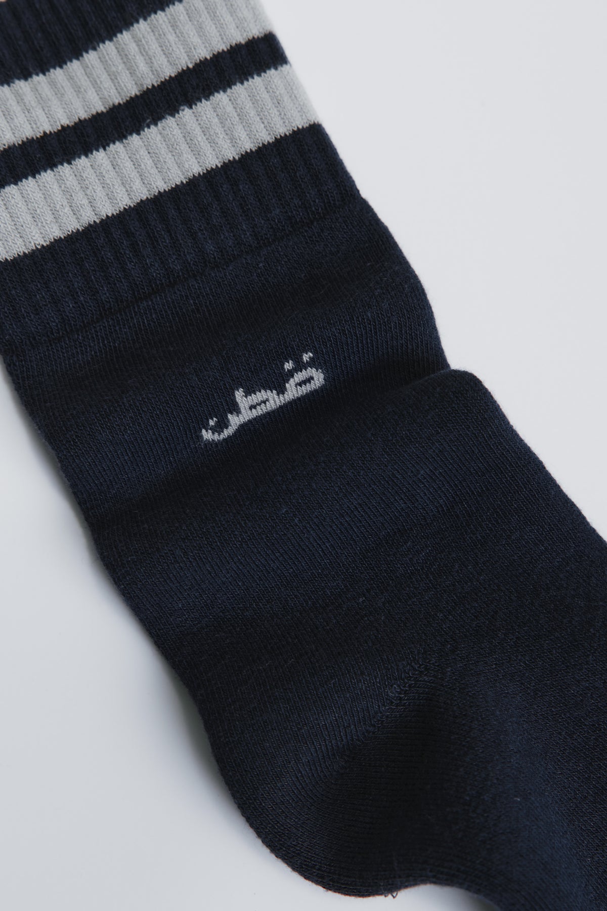 Chaussettes mi-mollet en marine nuit/Gypse