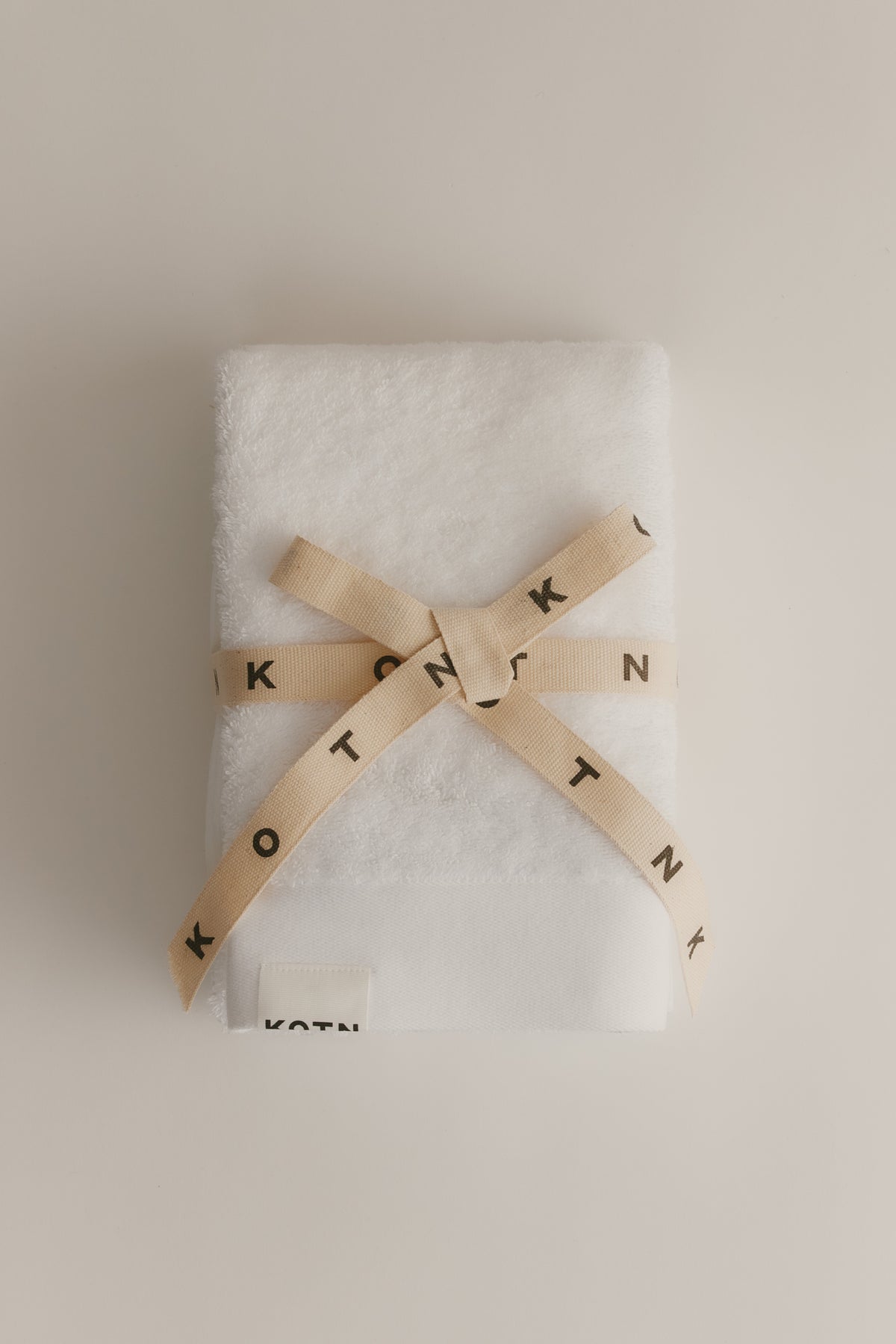 Essuie-mains en coton égyptien (paquet de 2) en blanc