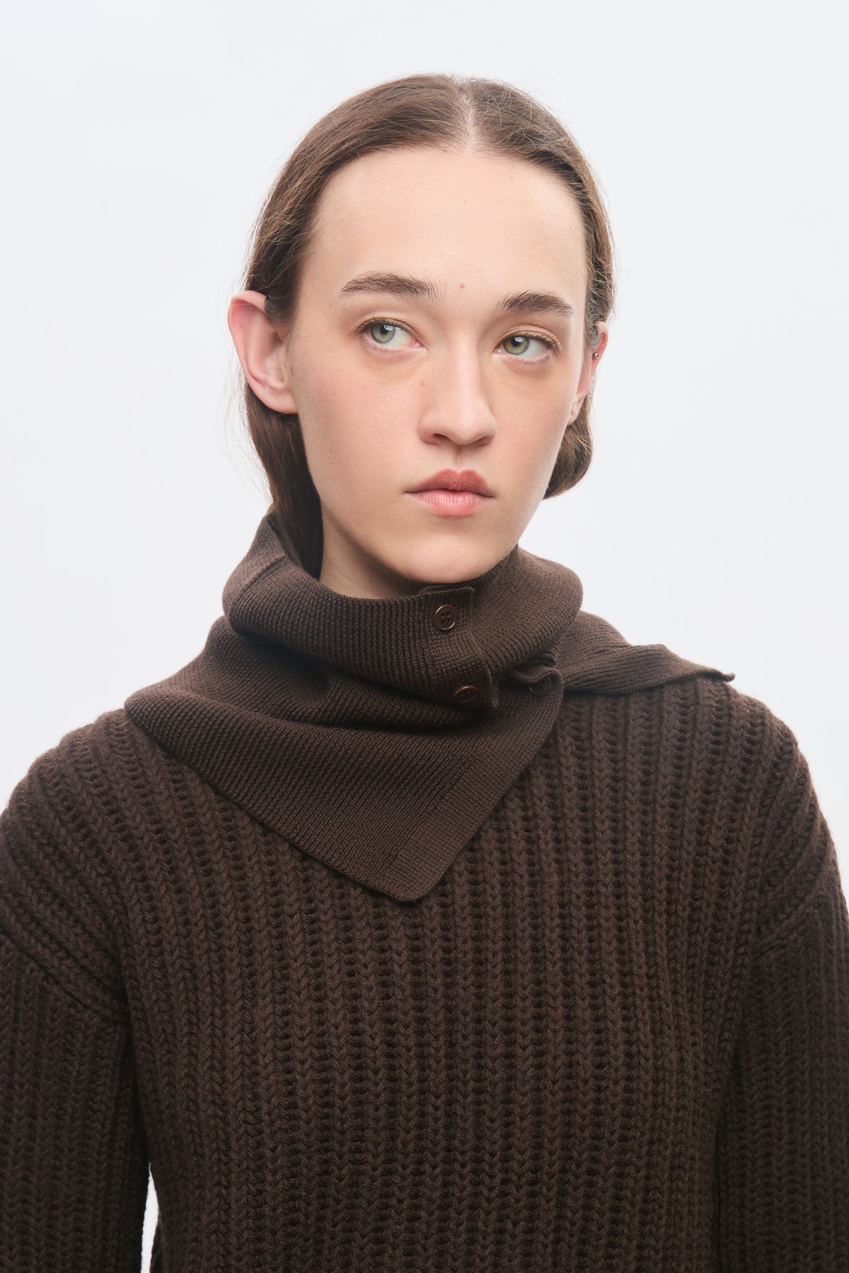 Elba Merino Neckwarmer in Coffee Bean