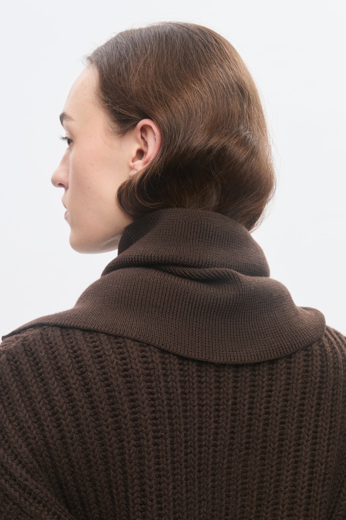 Elba Merino Neckwarmer in Coffee Bean