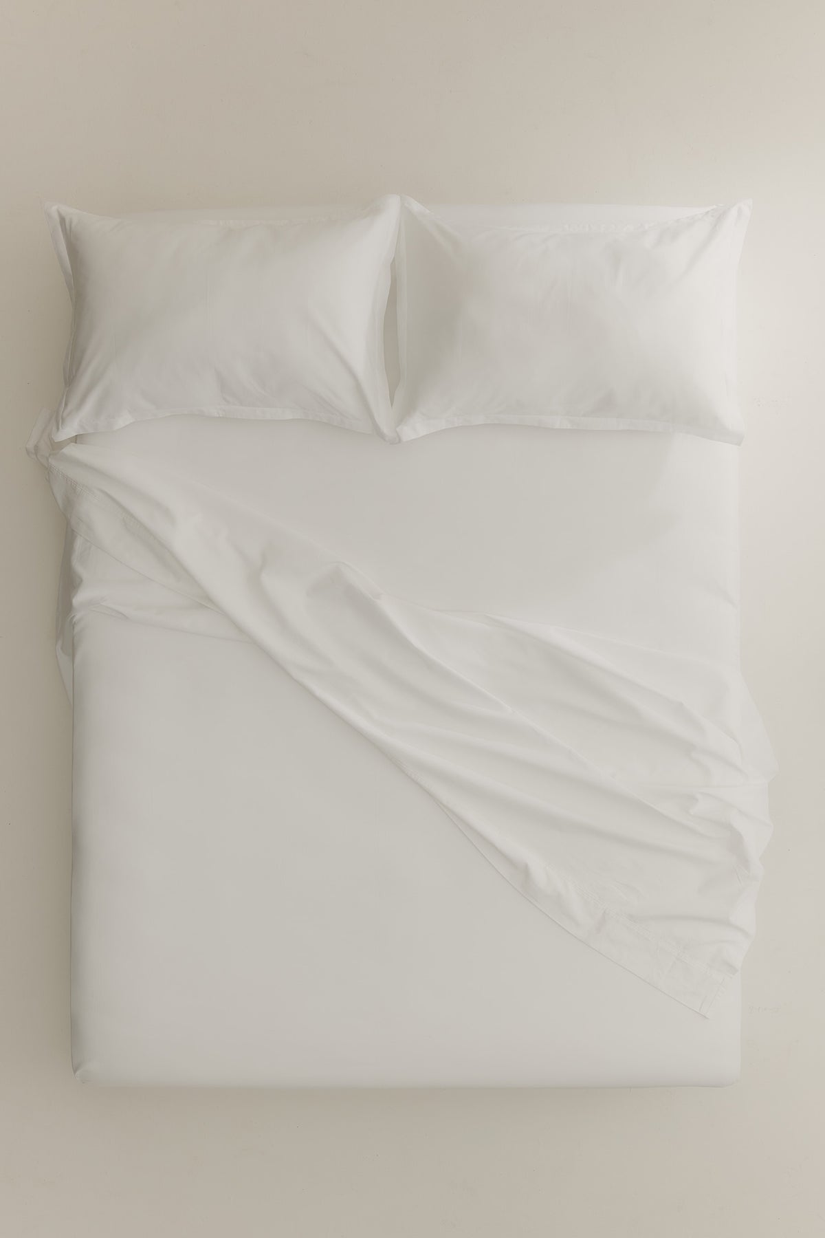 Drap plat en blanc