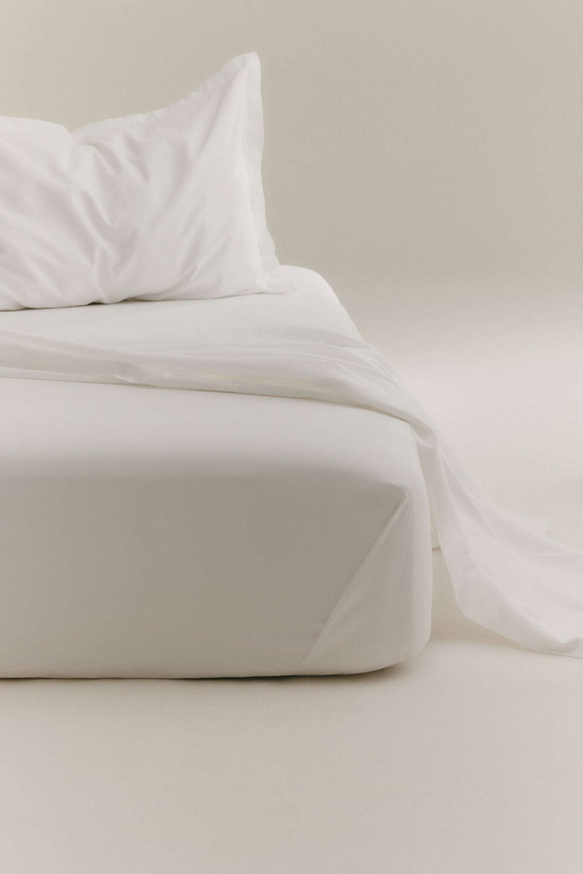 Drap plat en blanc