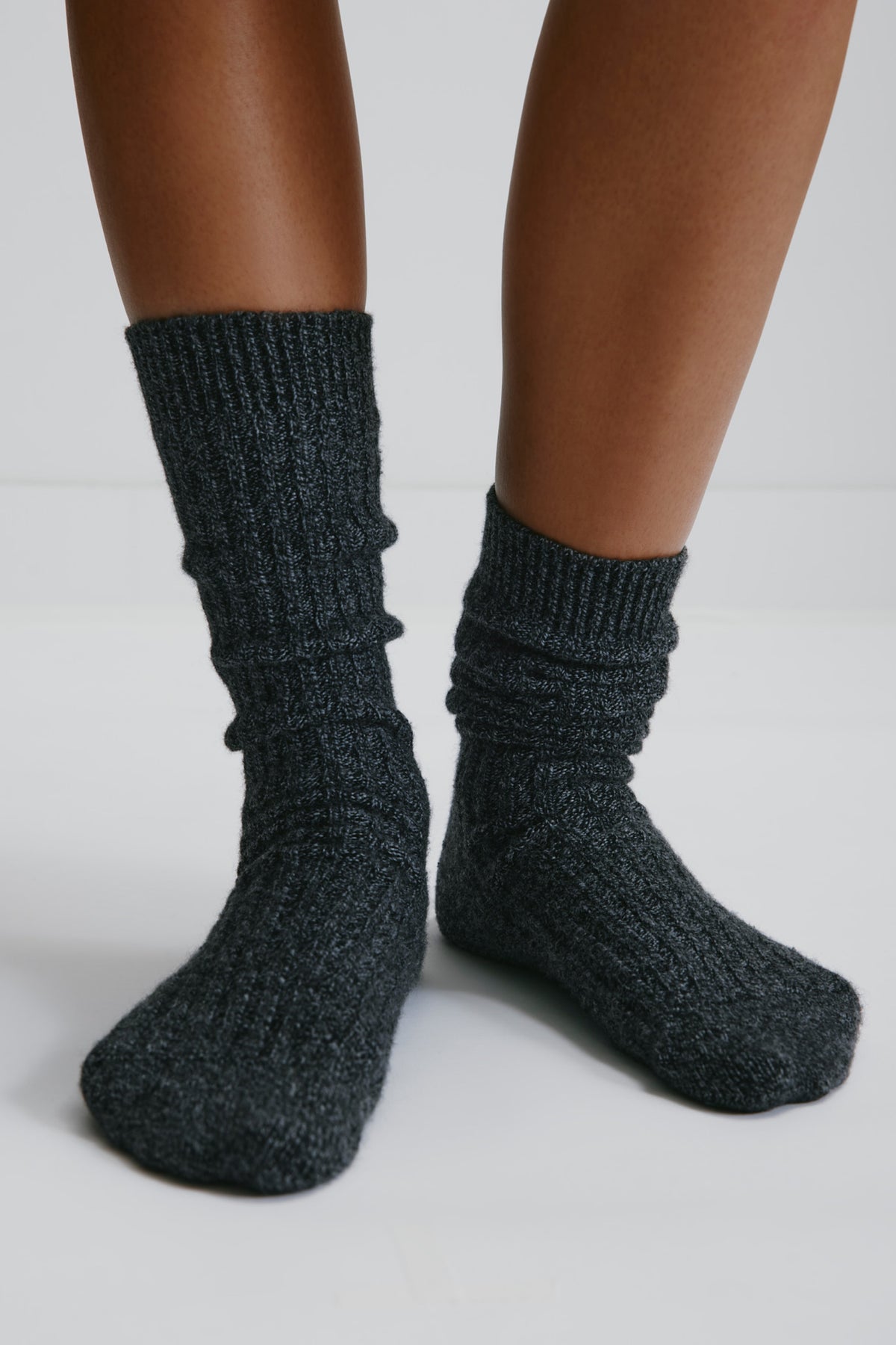 Chaussettes chandail Highlands en noir/Charcoal