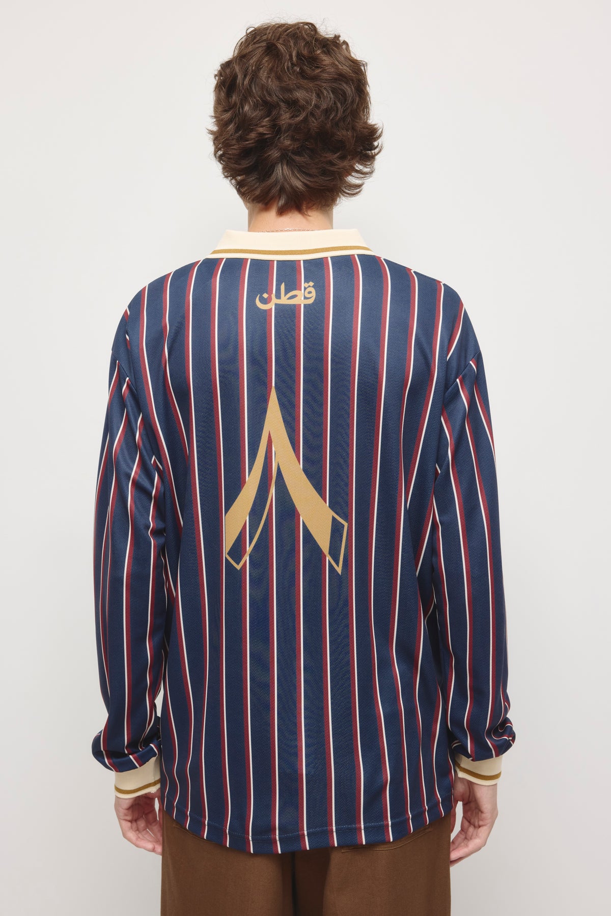 Kotn Long Sleeve Soccer Jersey in Deep Ocean/Carmine/Birch