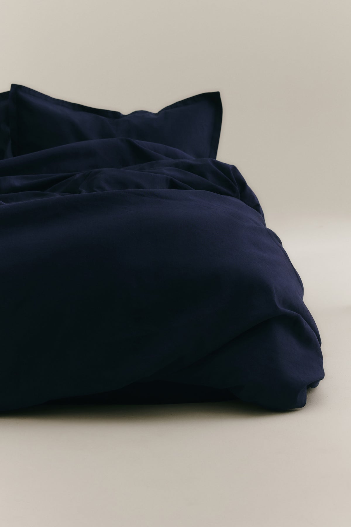 Ensemble housse de couette et taies d'oreiller en lin en maritime
