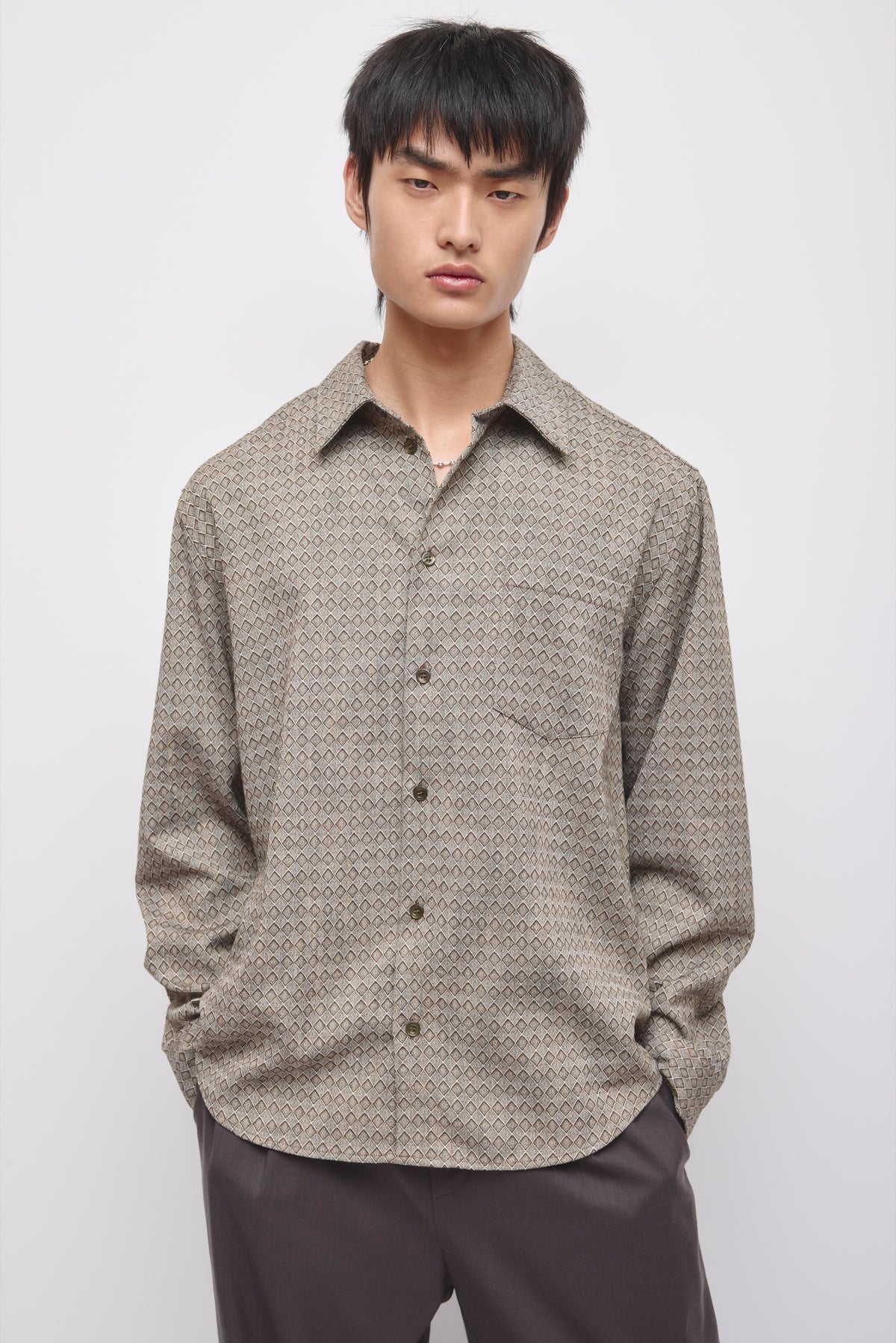 Men's Afa Shirt in Truffle Print