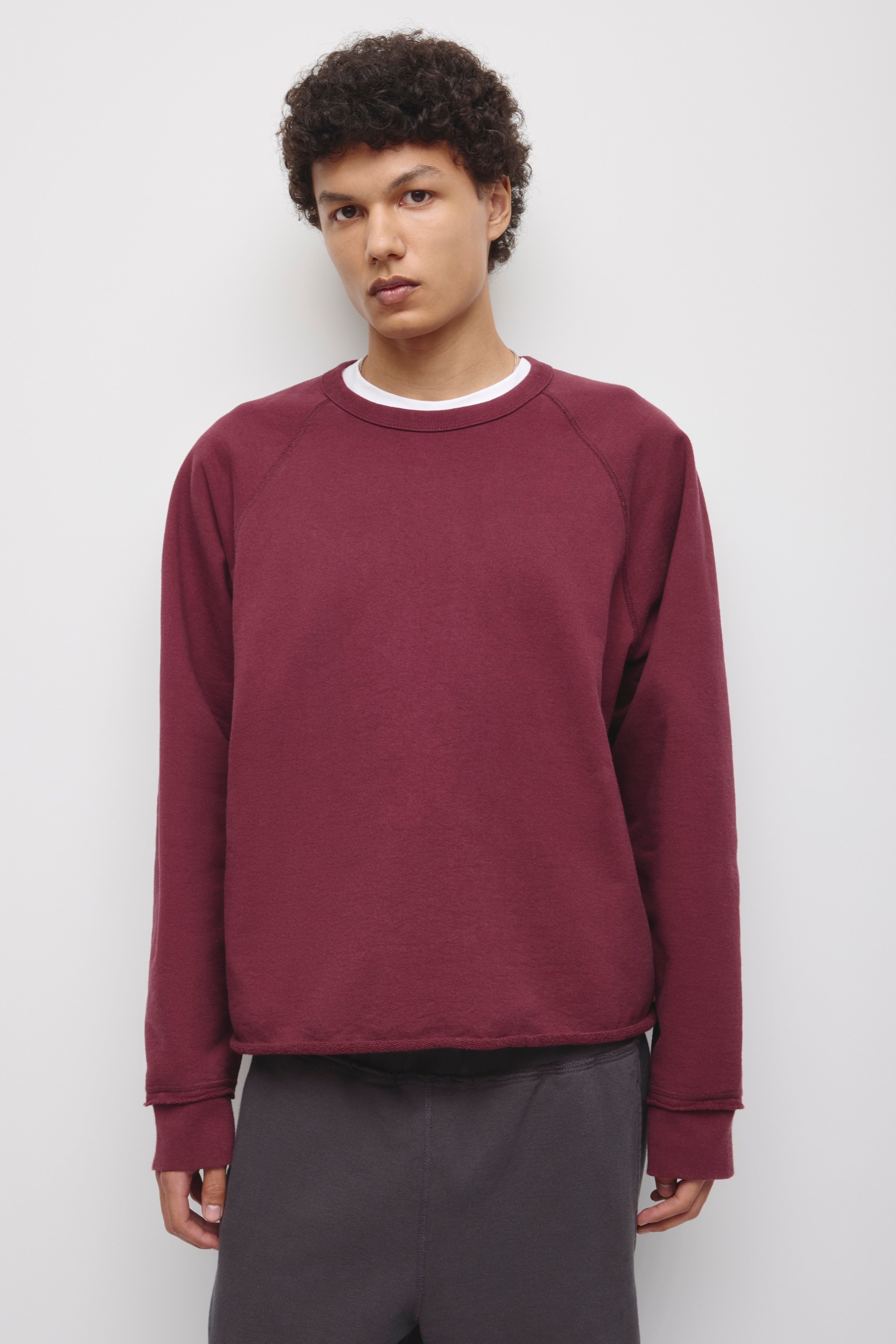 Crewneck Asr Cut-Off Pour Hommes en porto tawny