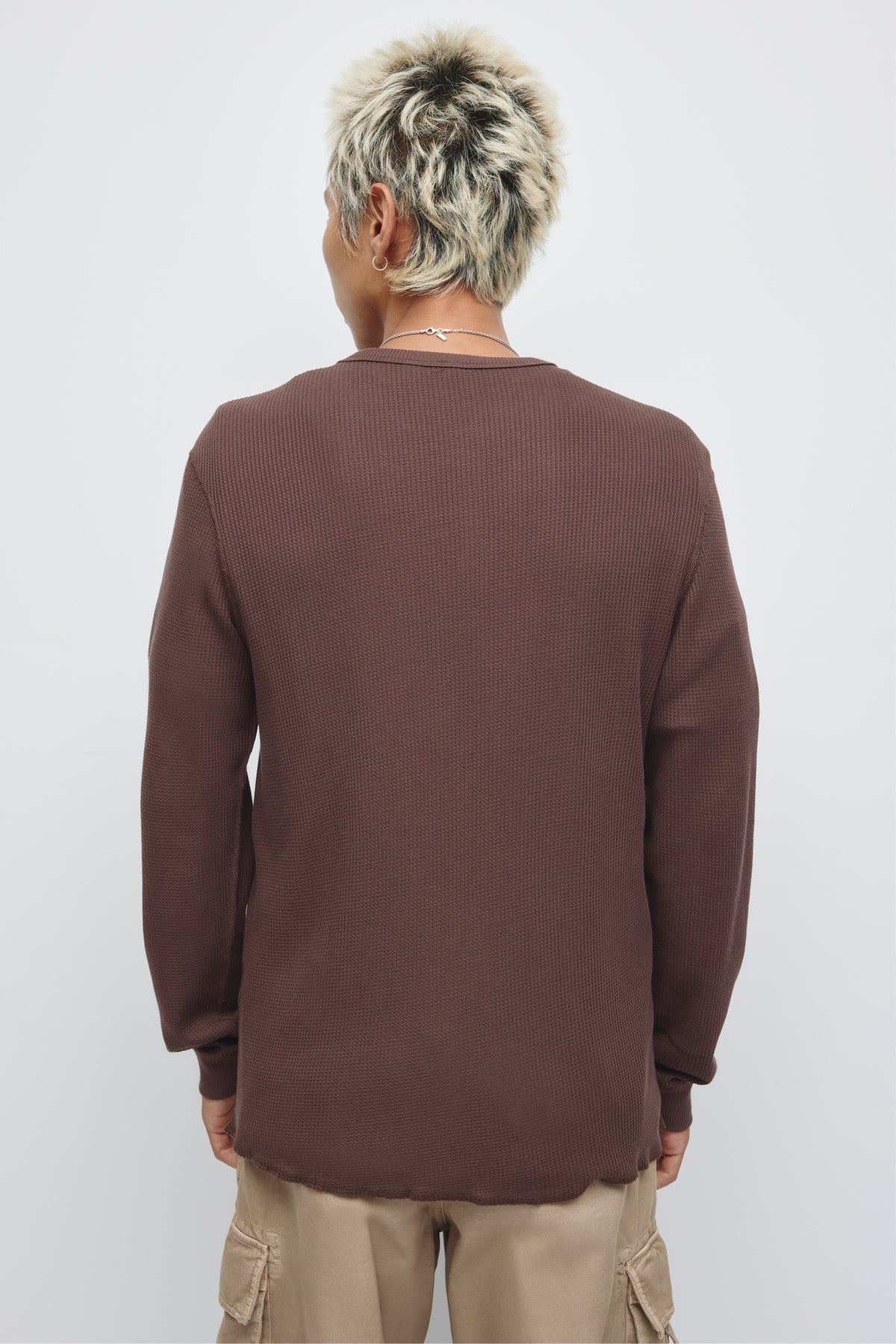 Le Atlas Waffle Henley pour homme en espresso