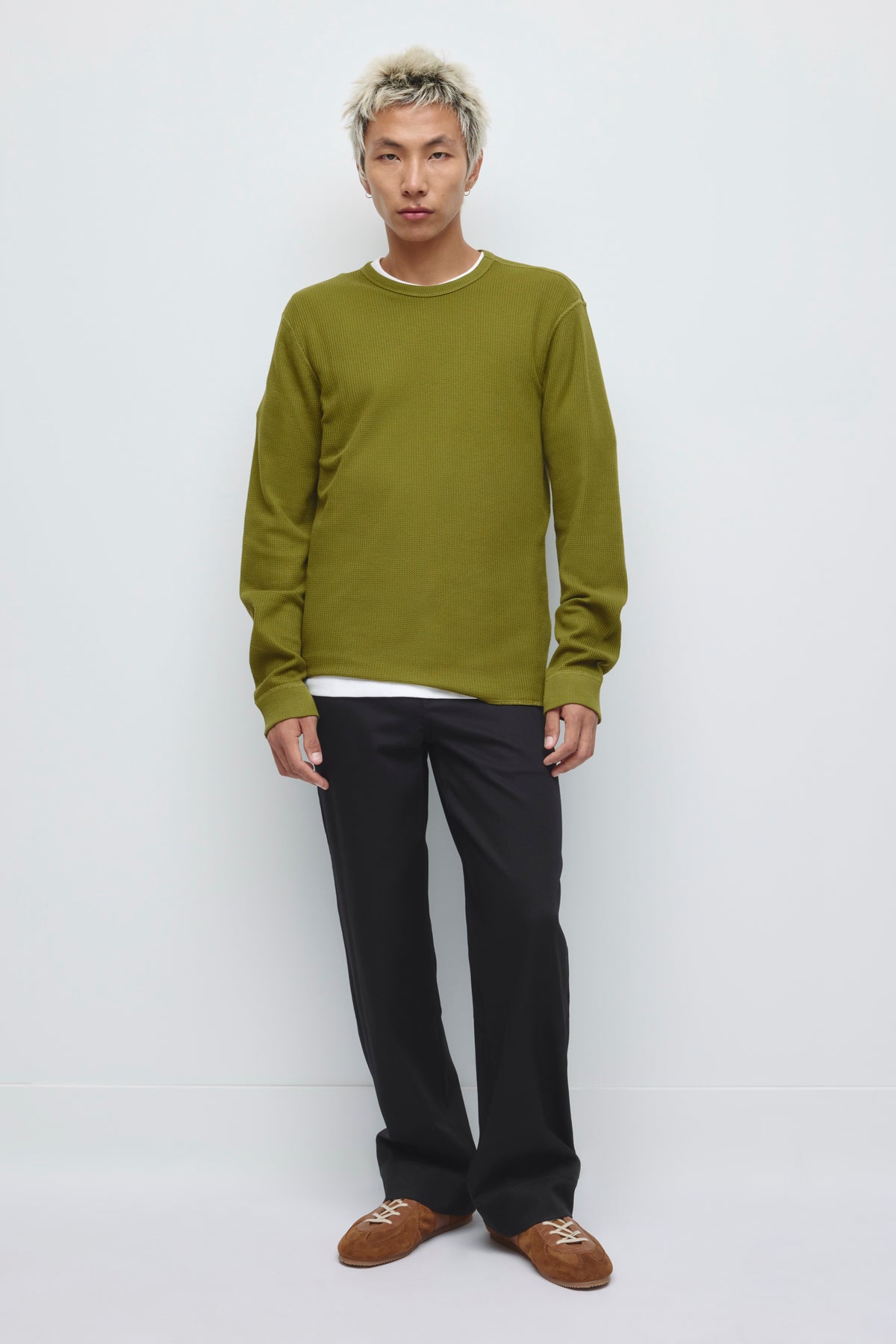 Men's Atlas Waffle Longsleeve in Cardamom
