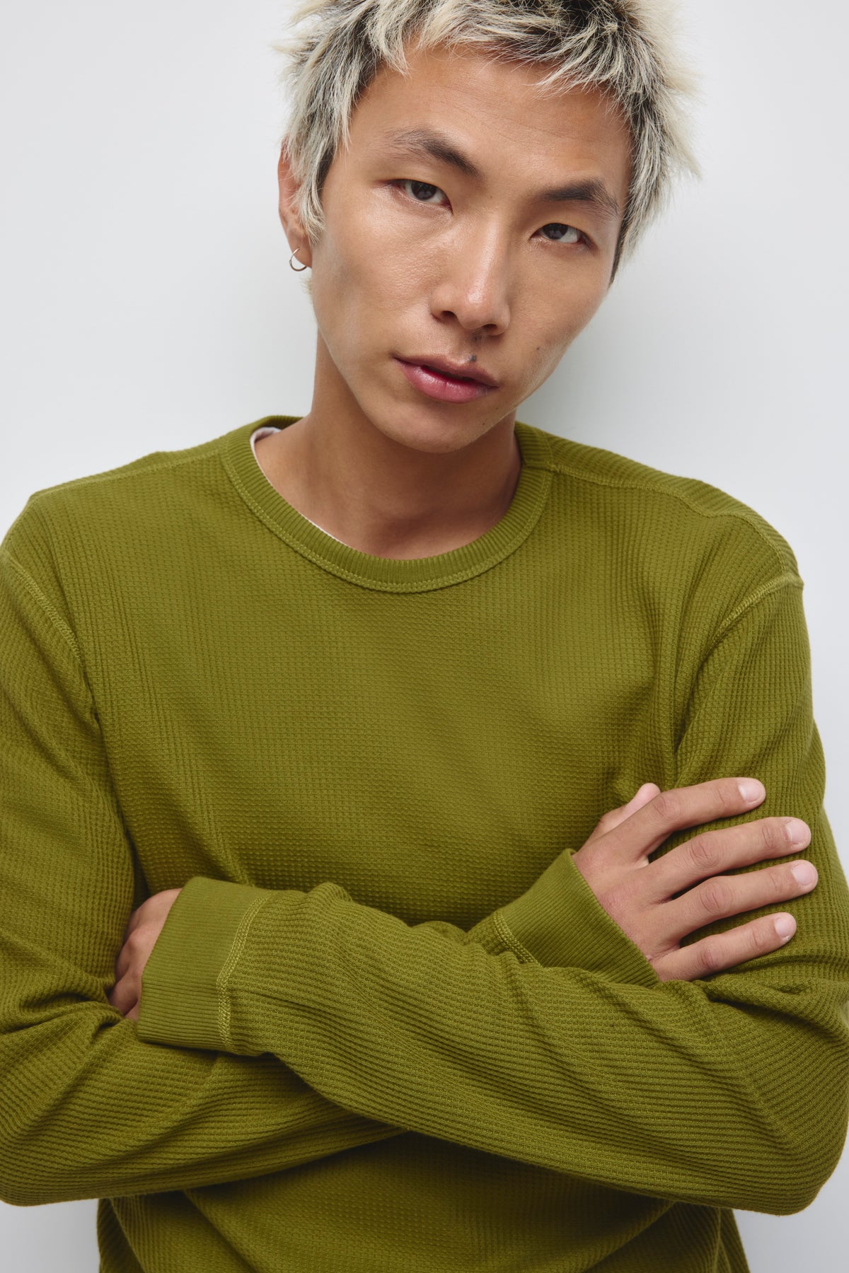 Men's Atlas Waffle Longsleeve in Cardamom