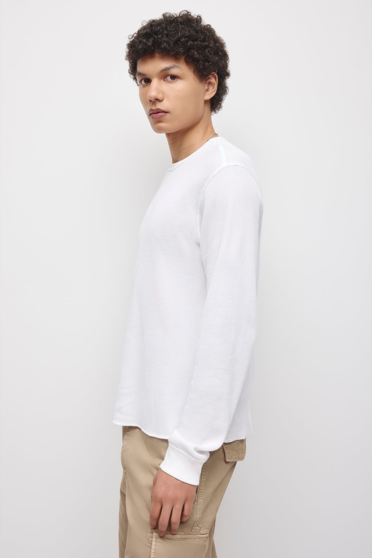 Men's Atlas Waffle Longsleeve in White
