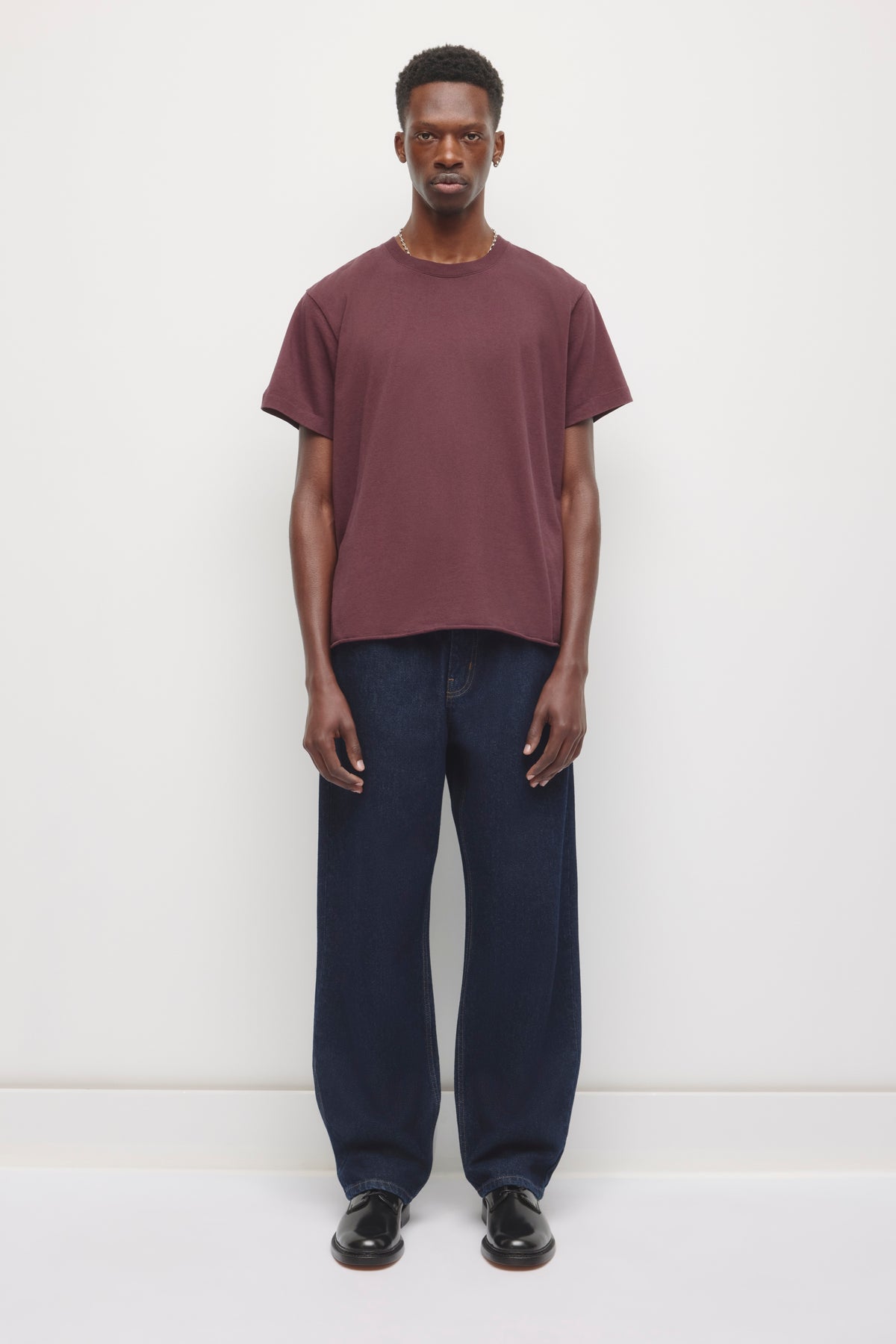 Men's Band Tee in Chocolate Plum