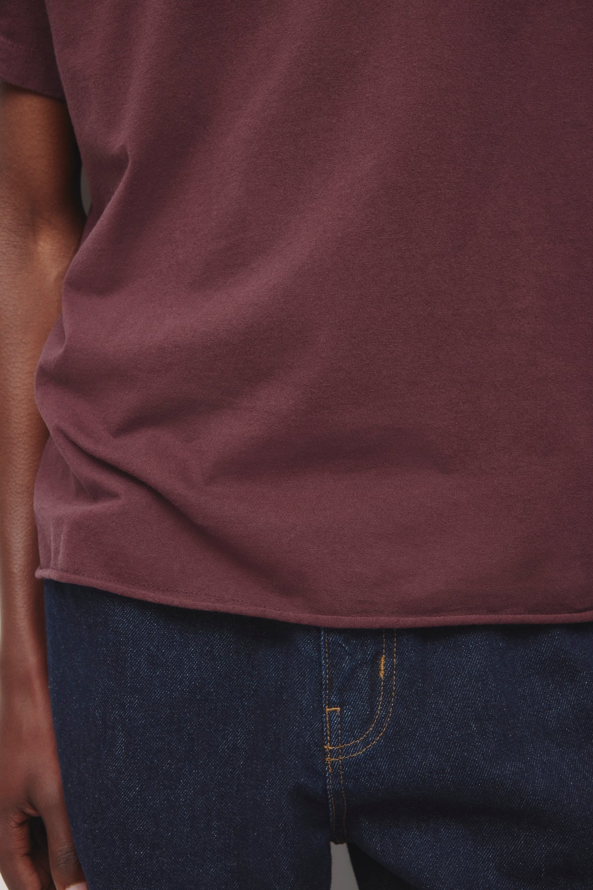 Men's Band Tee in Chocolate Plum