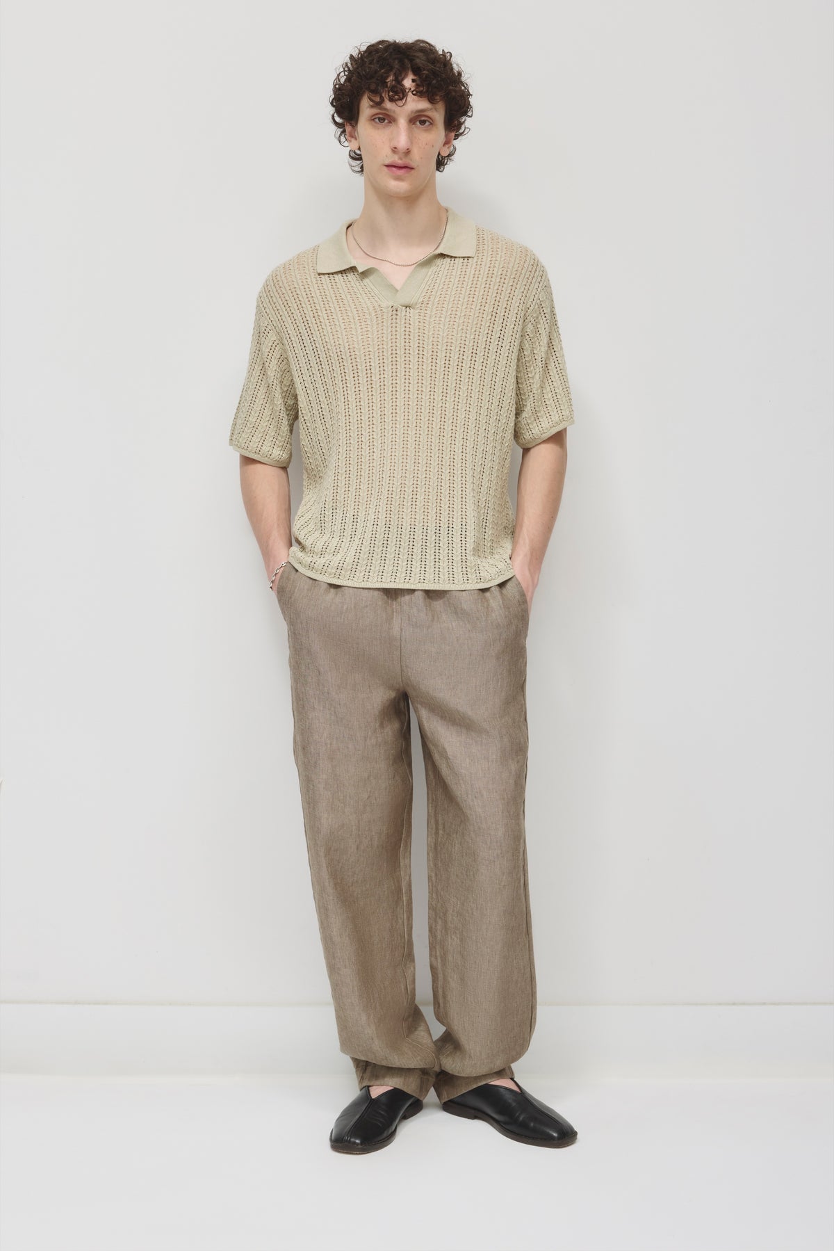 Men's Cairo Linen Pant in Taupe