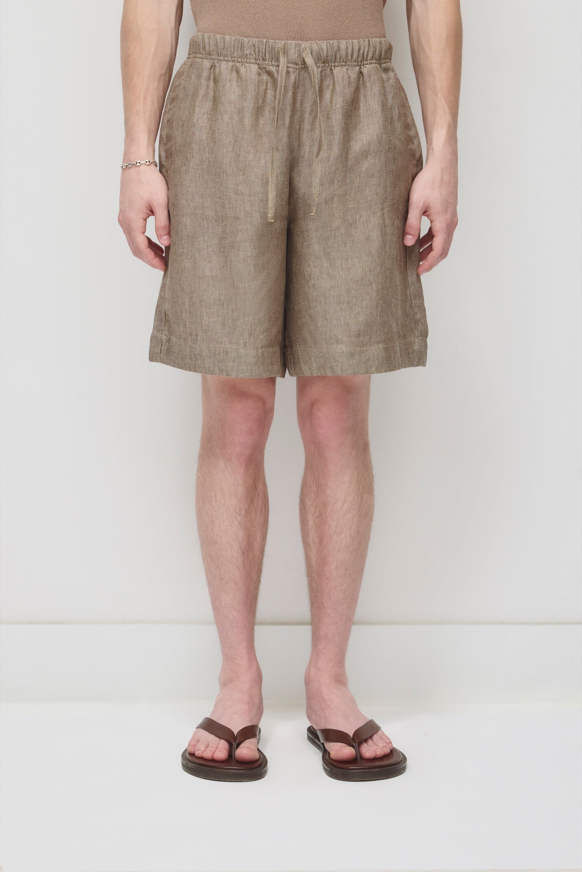 Men's Cairo Linen Short in Taupe