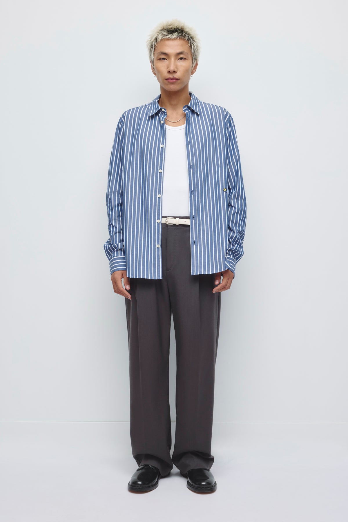 Men's Classic Stripe Shirt in Navy Stripe