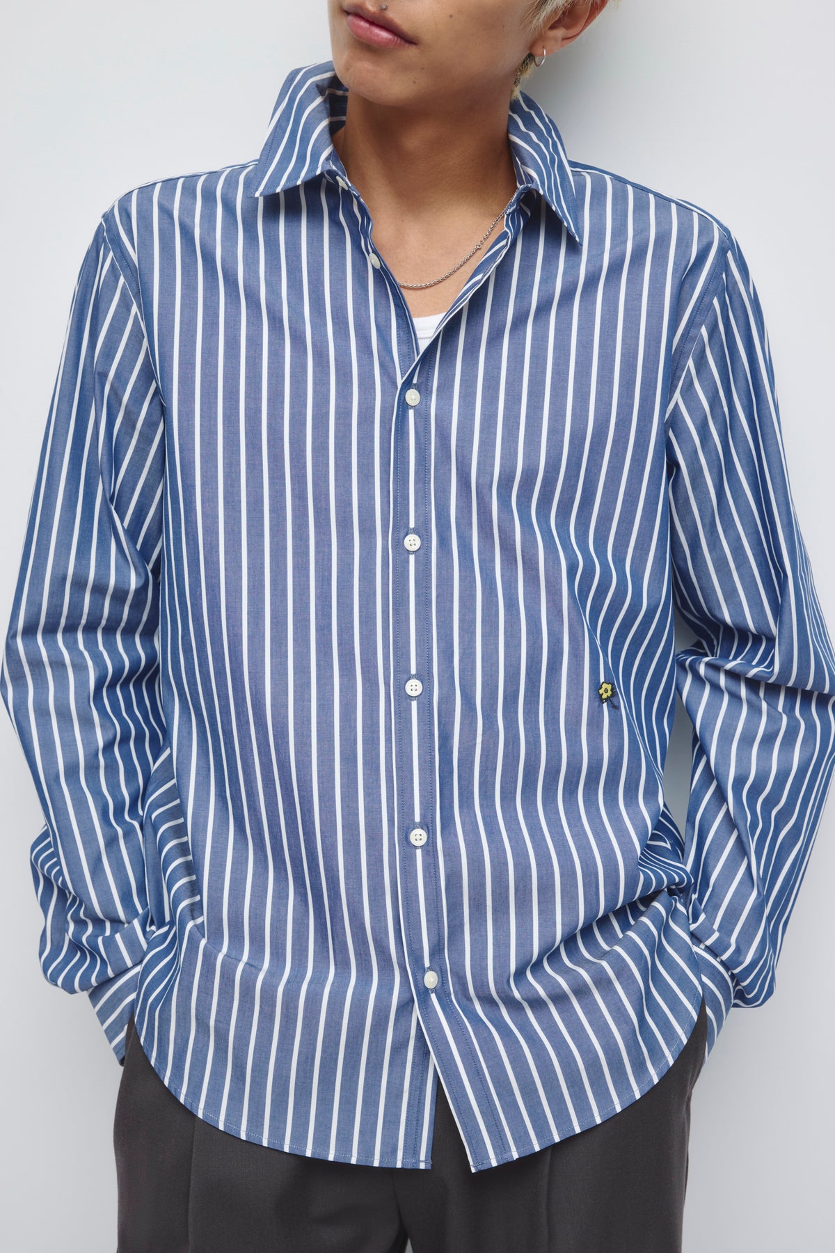 Men's Classic Stripe Shirt in Navy Stripe