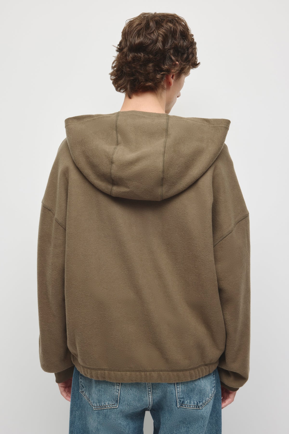 Men's Cozy Zip Hoodie in Truffle