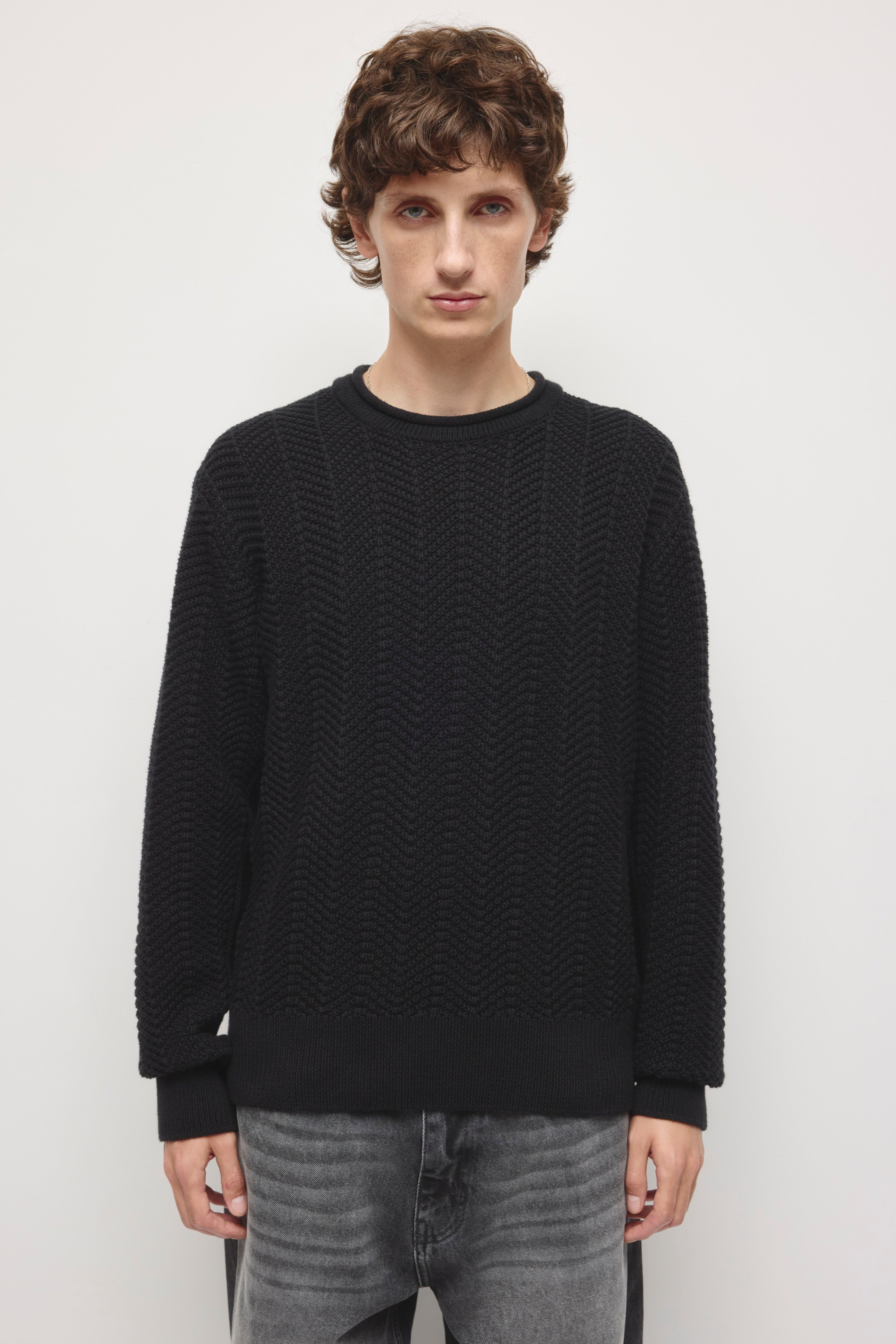 Pull à col roulé Dahab pour hommes en noir