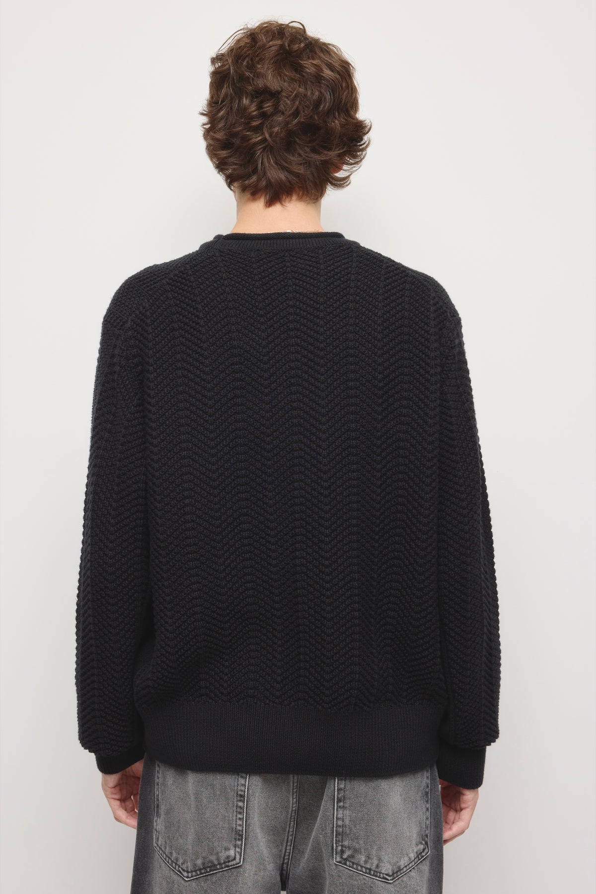 Men's Dahab Rollneck Sweater in Black