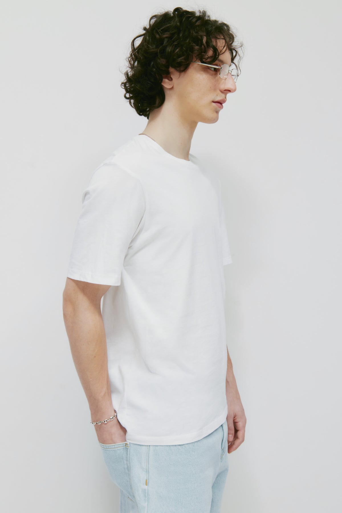 Hommes Essential Crew en blanc