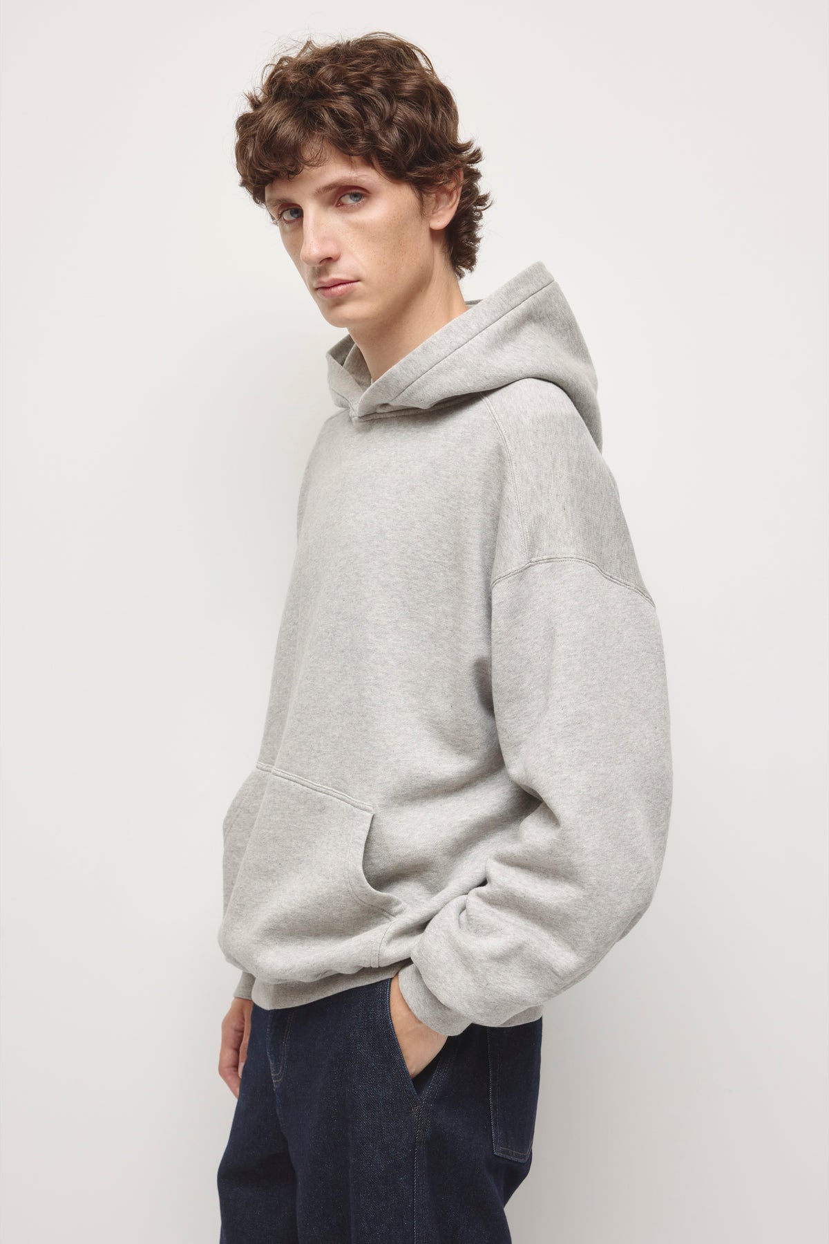 Men's Essential Hoodie  in Heather Grey