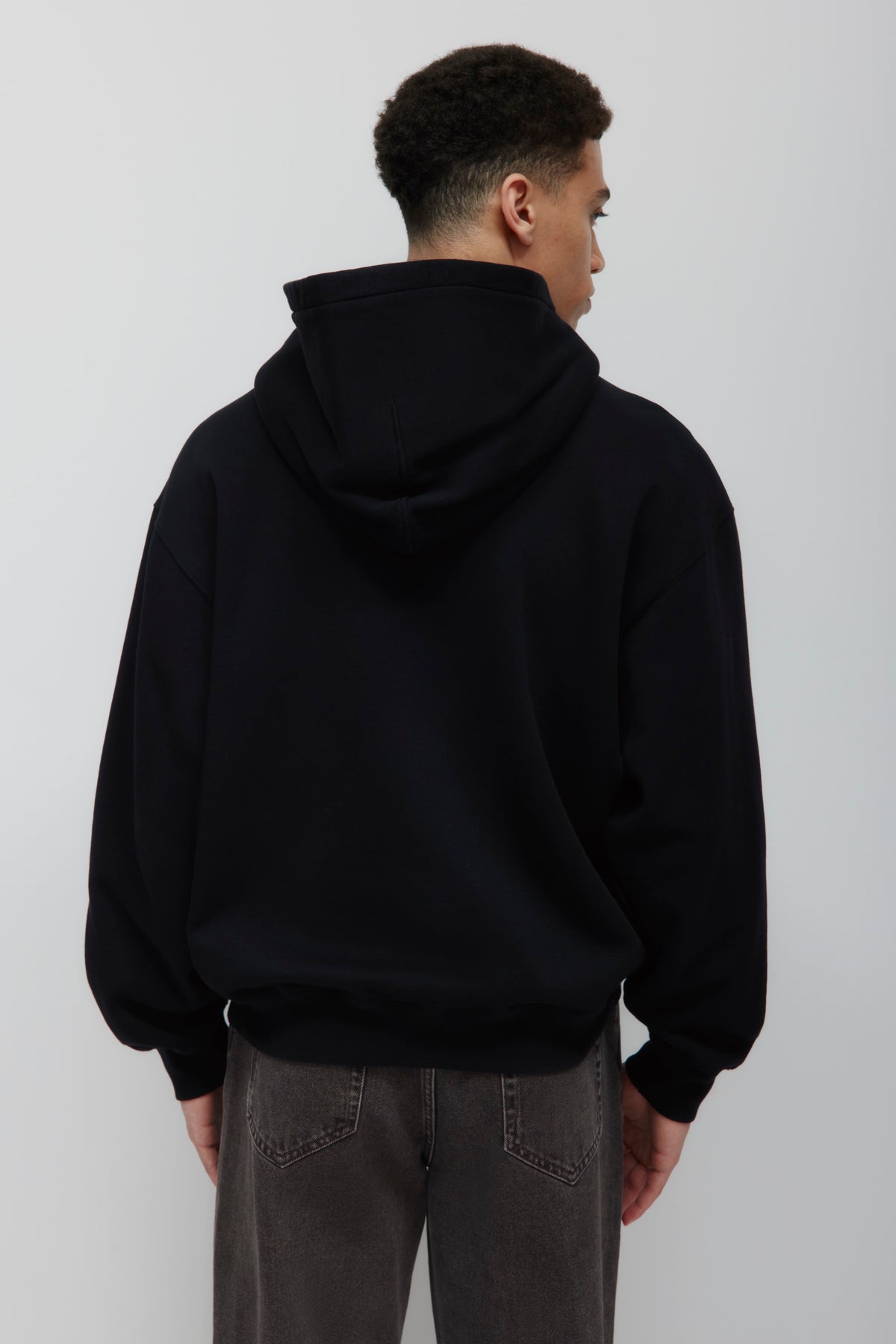 Men's Essential Zip Hoodie in Black