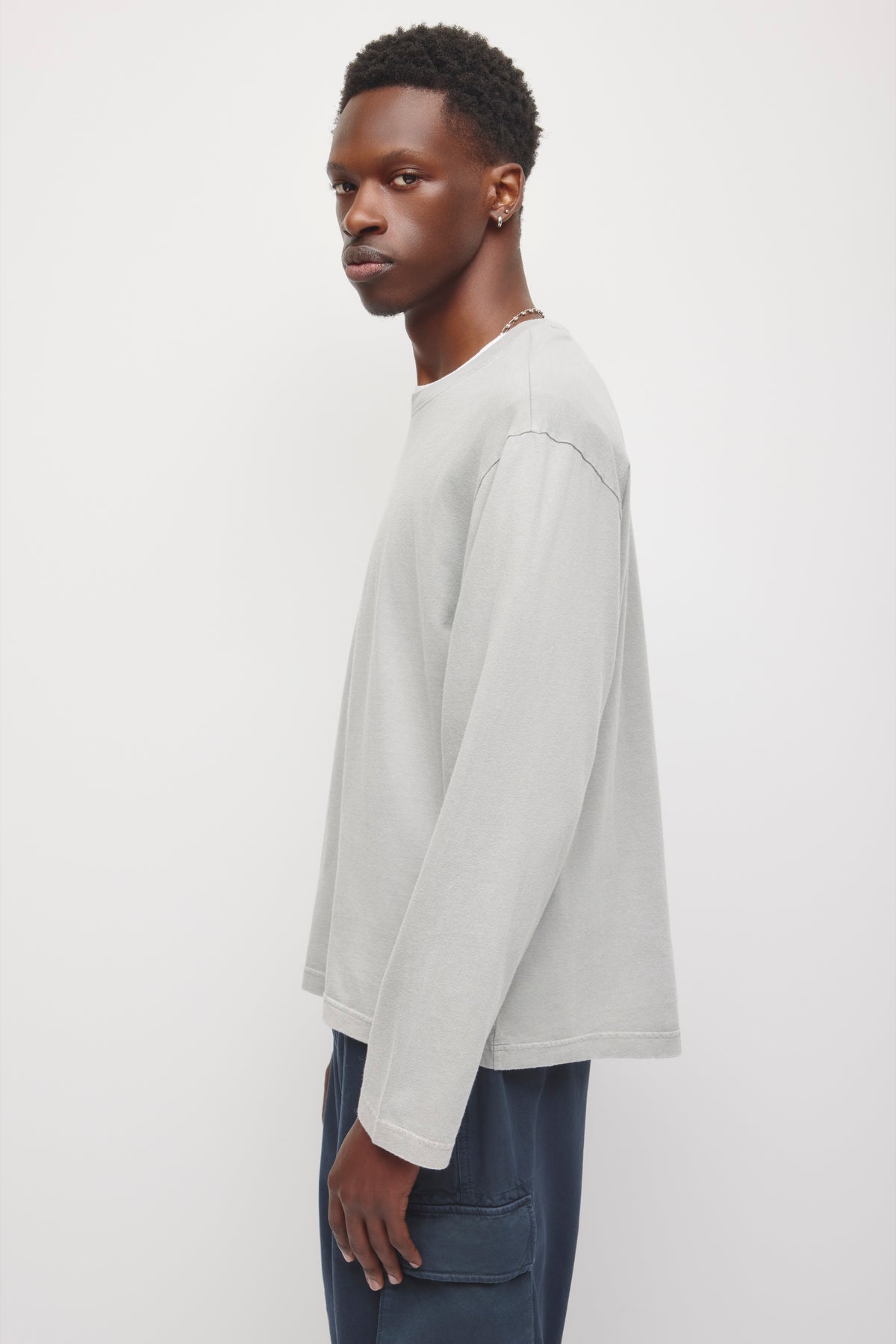Men's Fade Out Longsleeve in Pebble