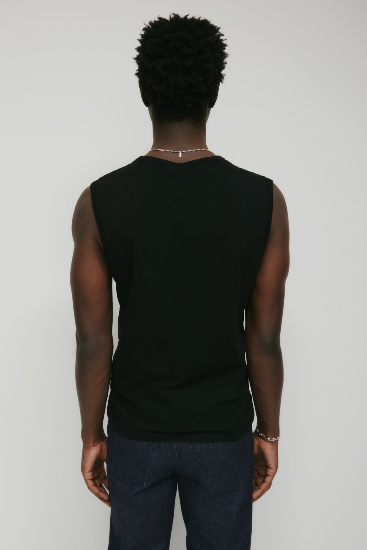 Men's Fitted Tank in Black