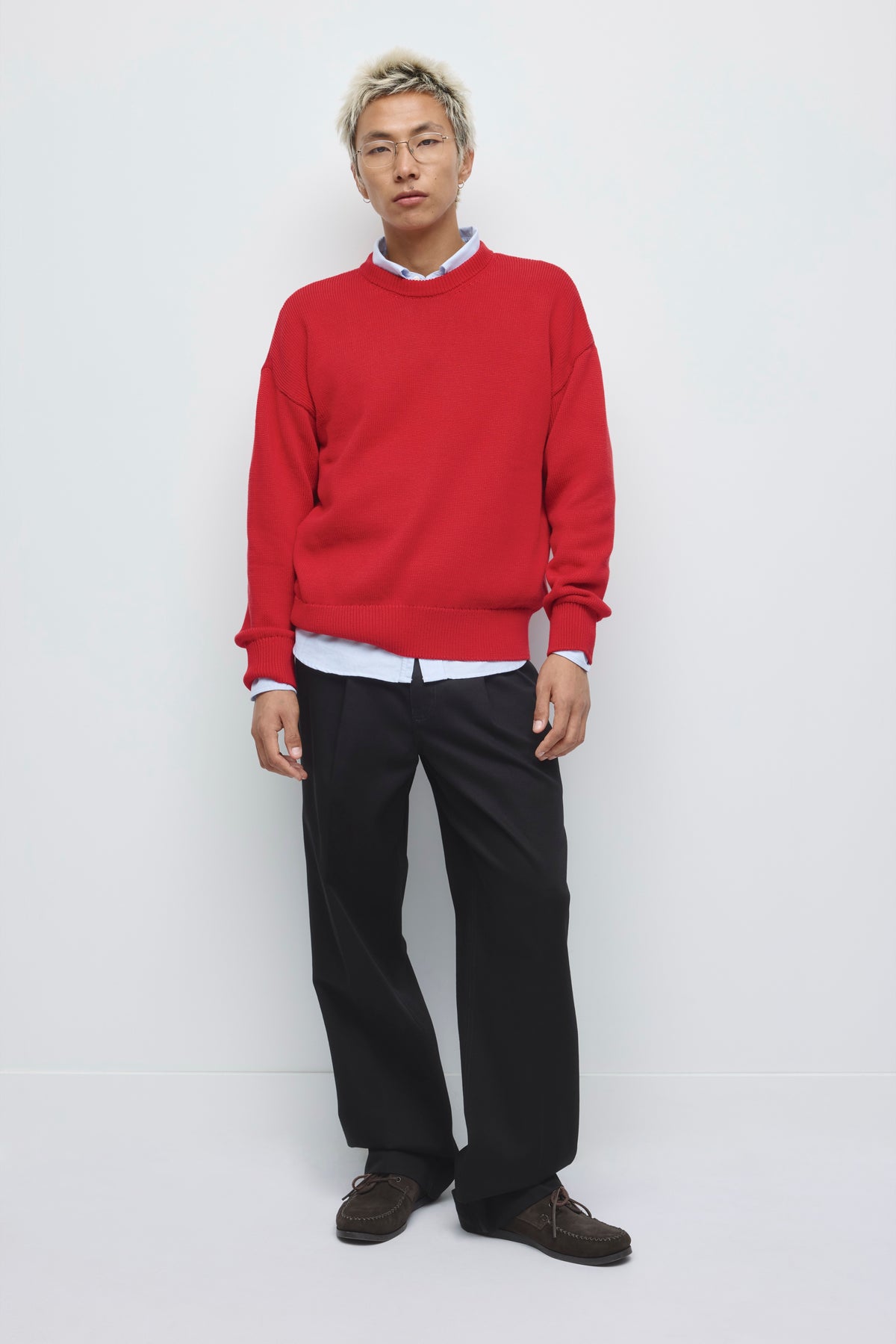 Men's Hamatah Sweater in Cherry Red