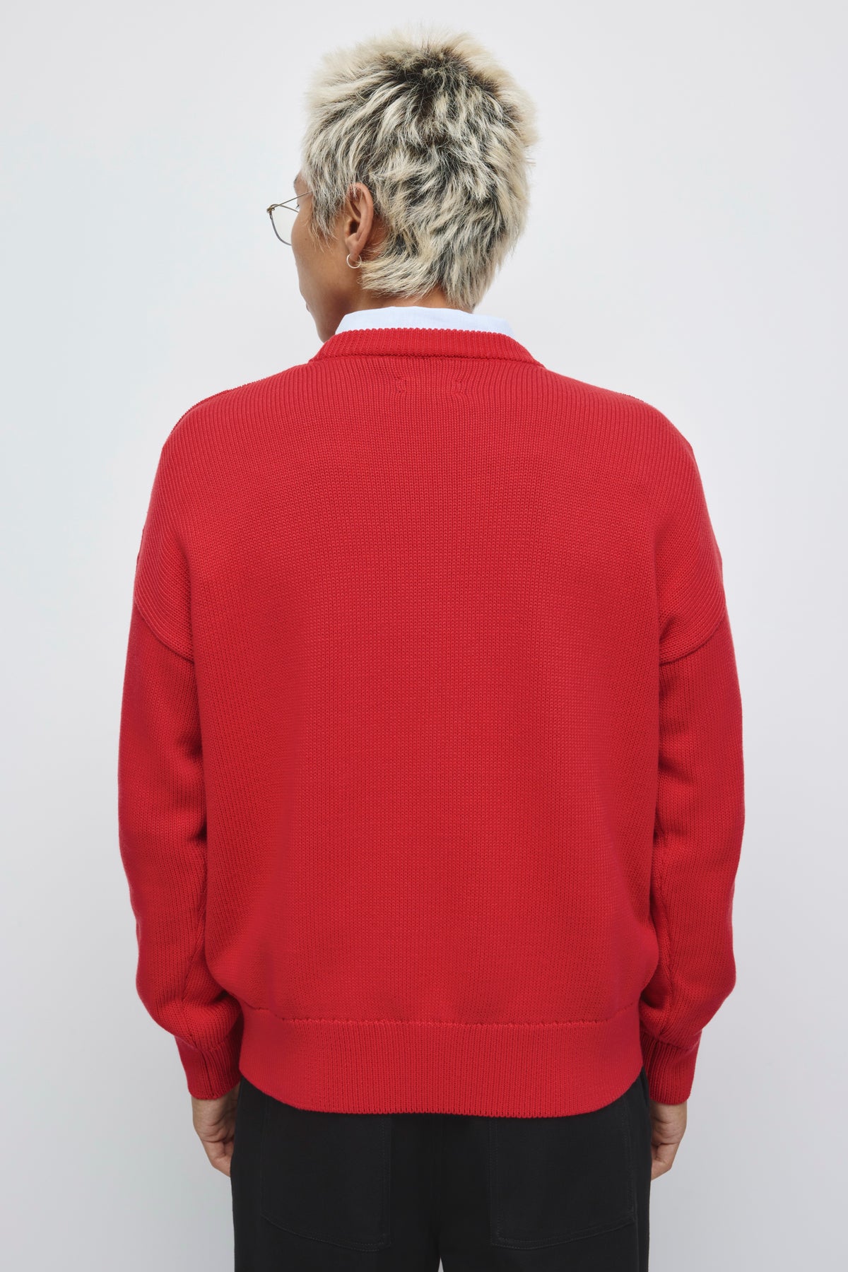 Men's Hamatah Sweater in Cherry Red
