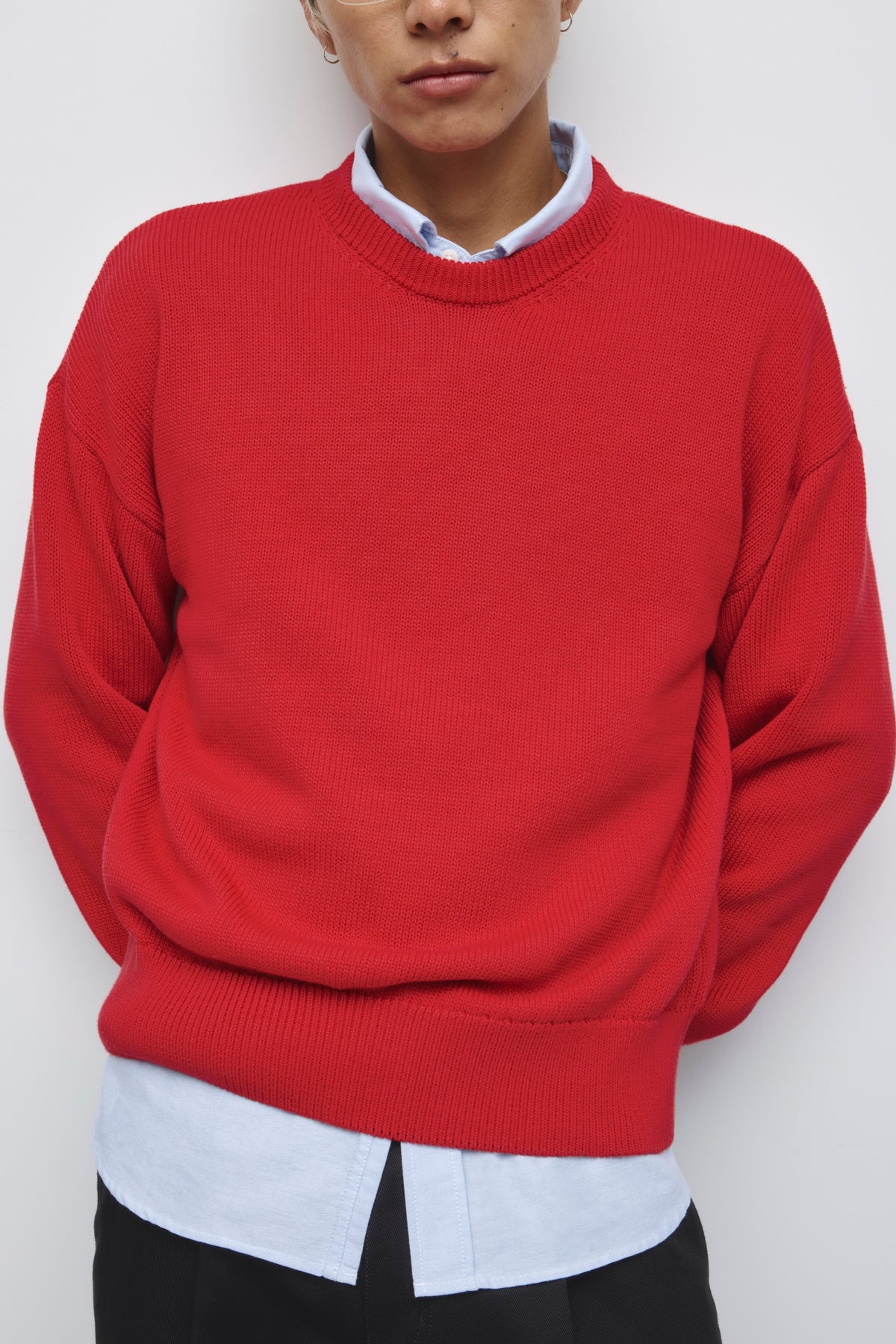 Men's Hamatah Sweater in Cherry Red