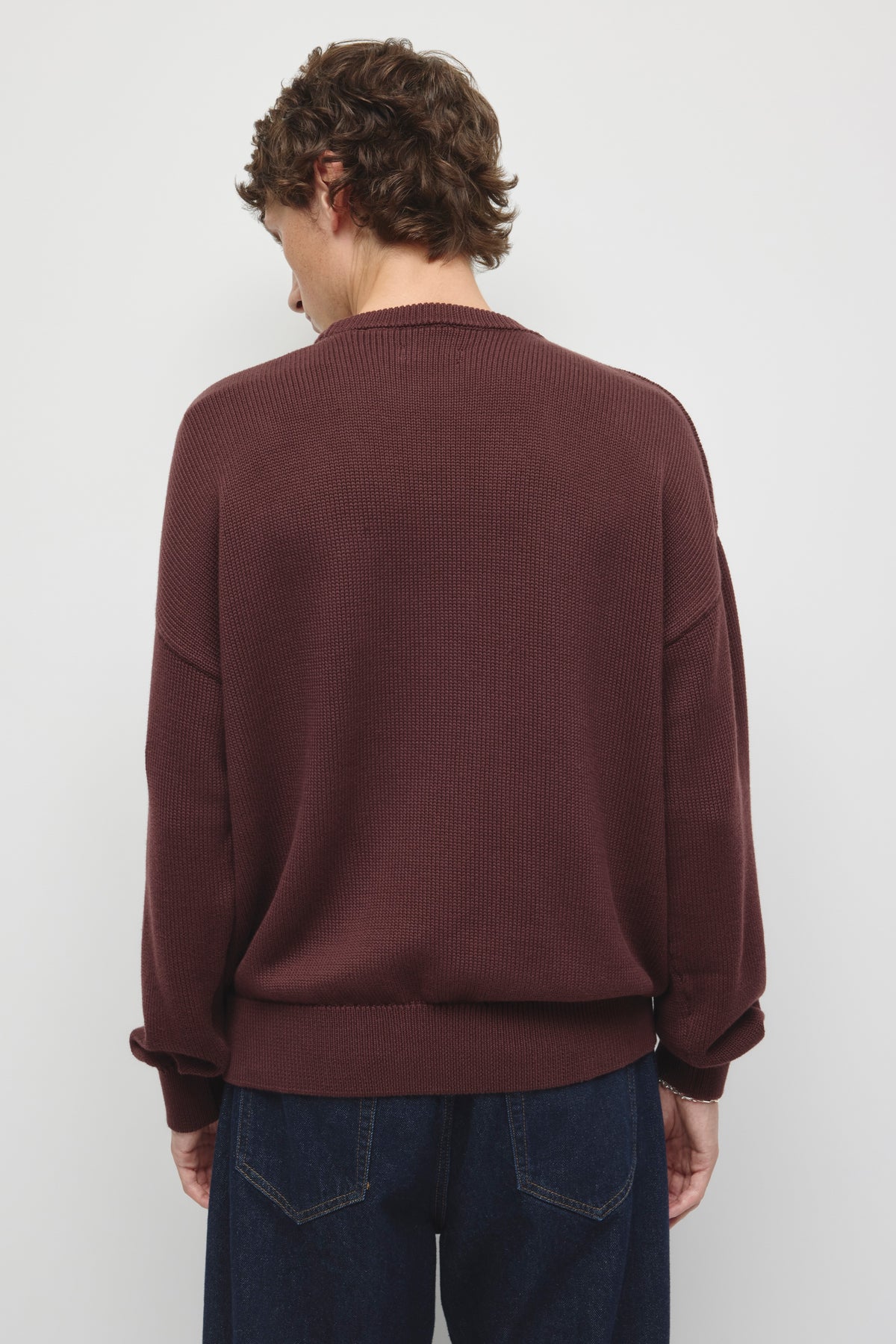 Men's Hamatah Sweater in Chocolate Plum