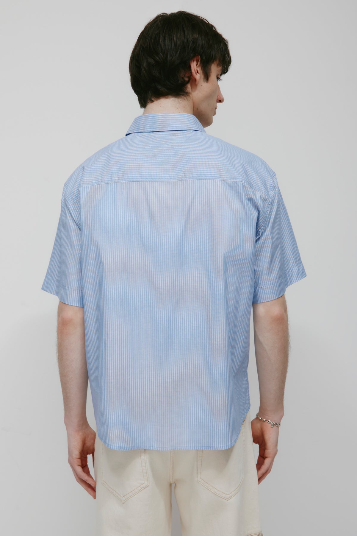 Men's Hawa Shirt in Blue/White Stripe