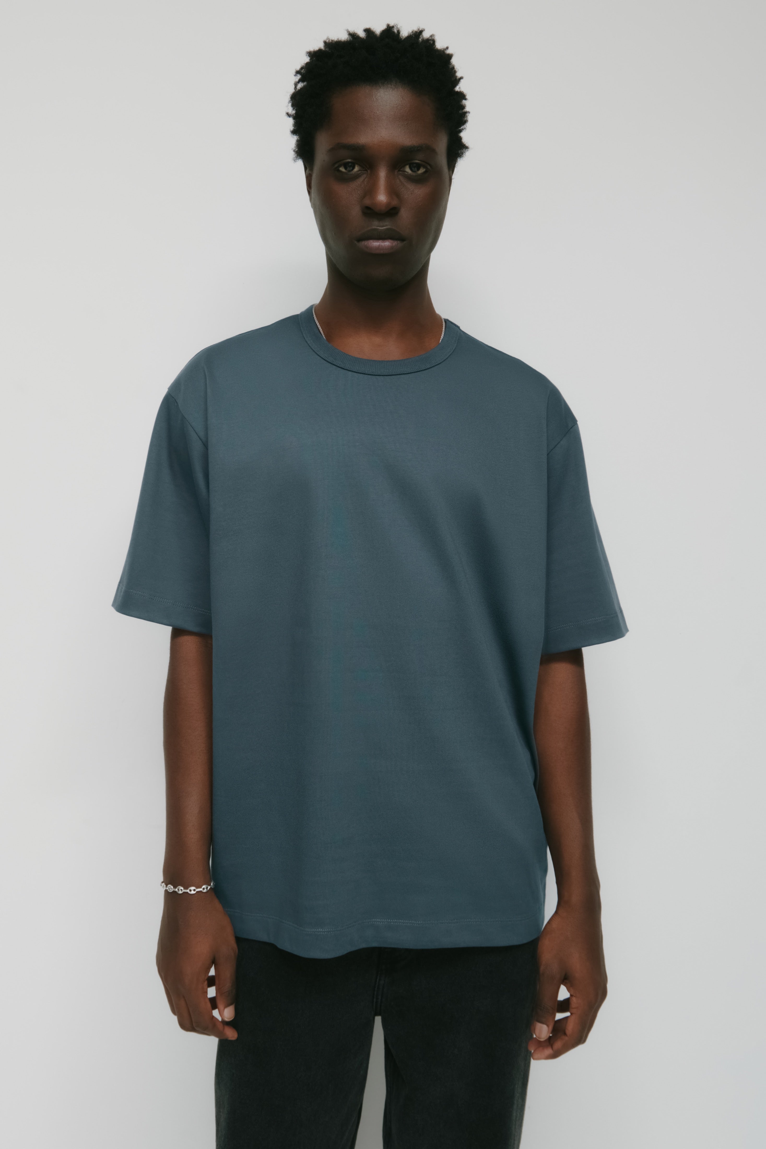 Men's Heavyweight Box Crew in Dark Slate