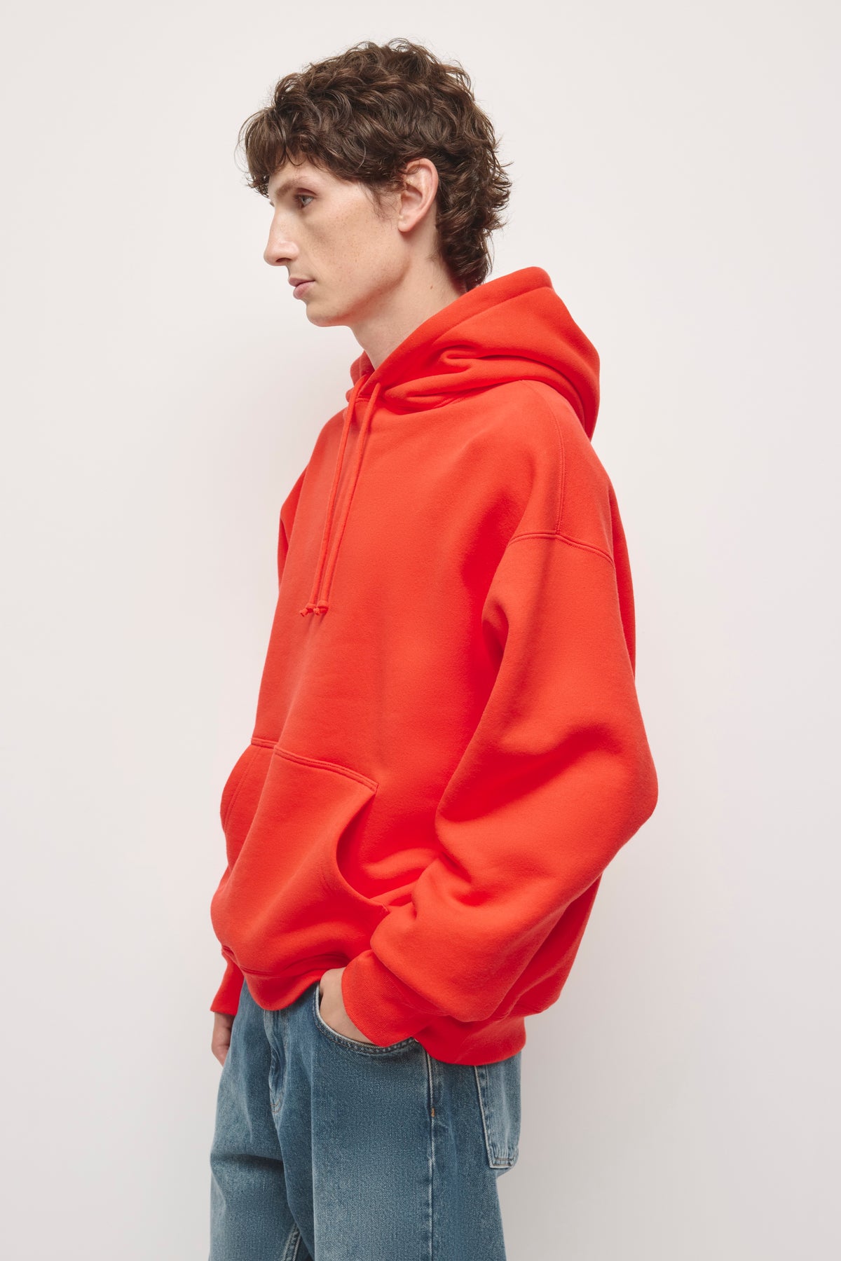 Men's Heavyweight Hoodie in Fiery Red