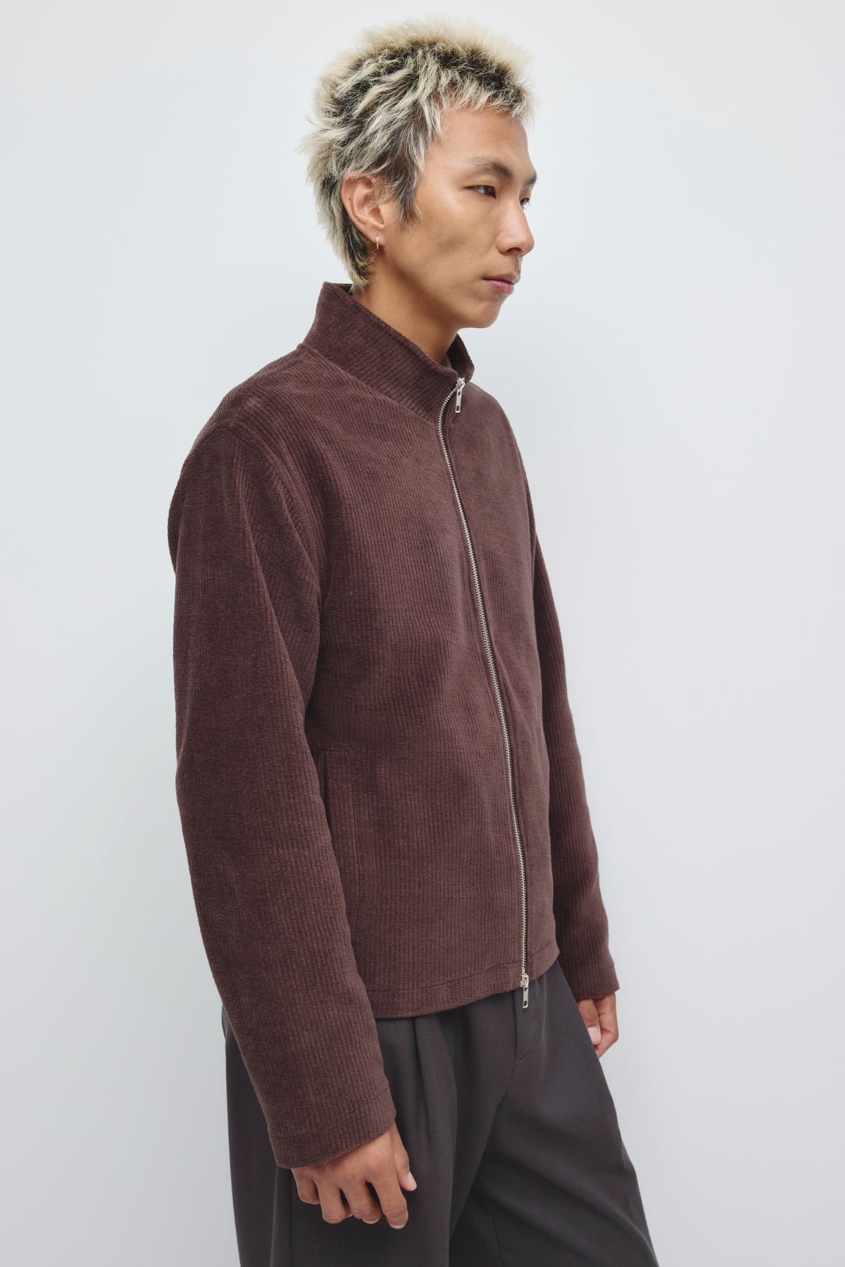 Men's Naar Cord Full Zip Jacket in Espresso