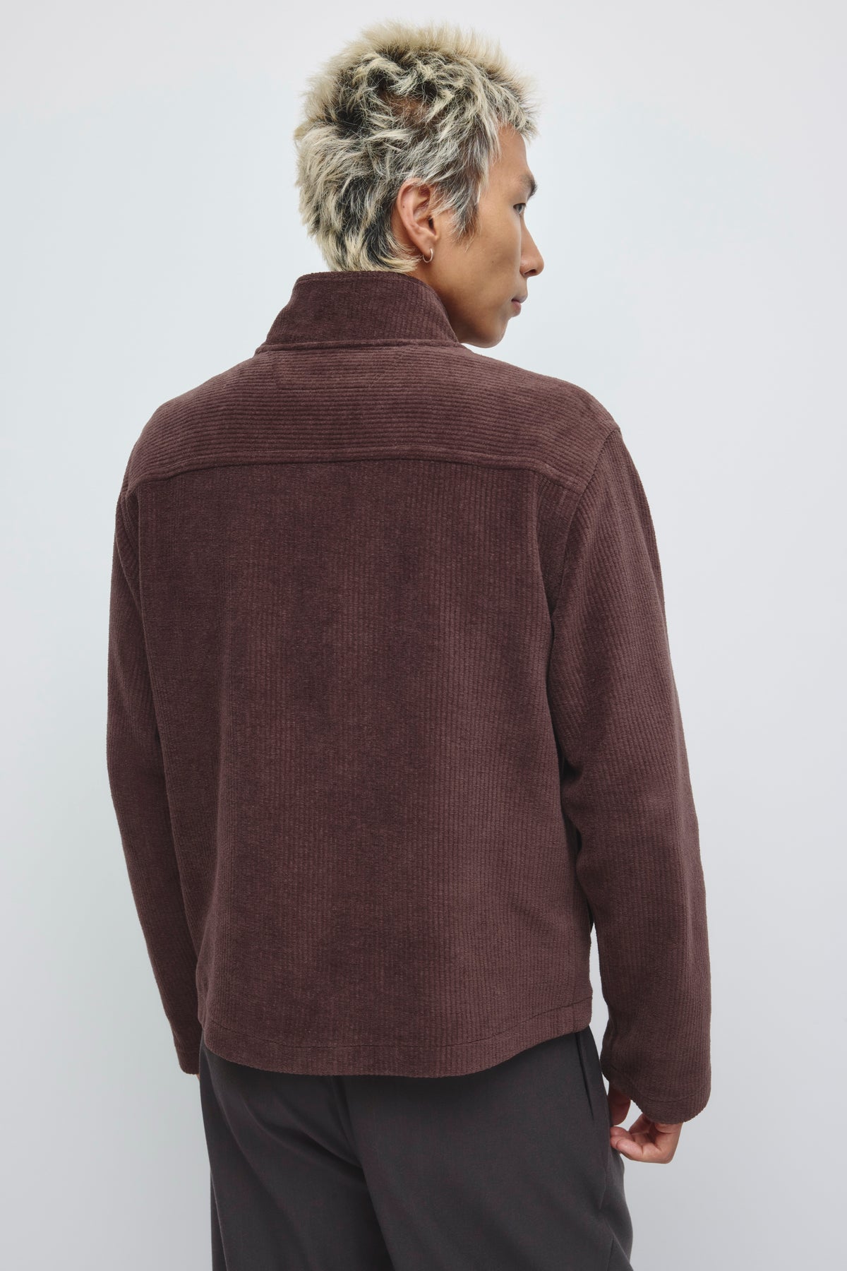 Men's Naar Cord Full Zip Jacket in Espresso