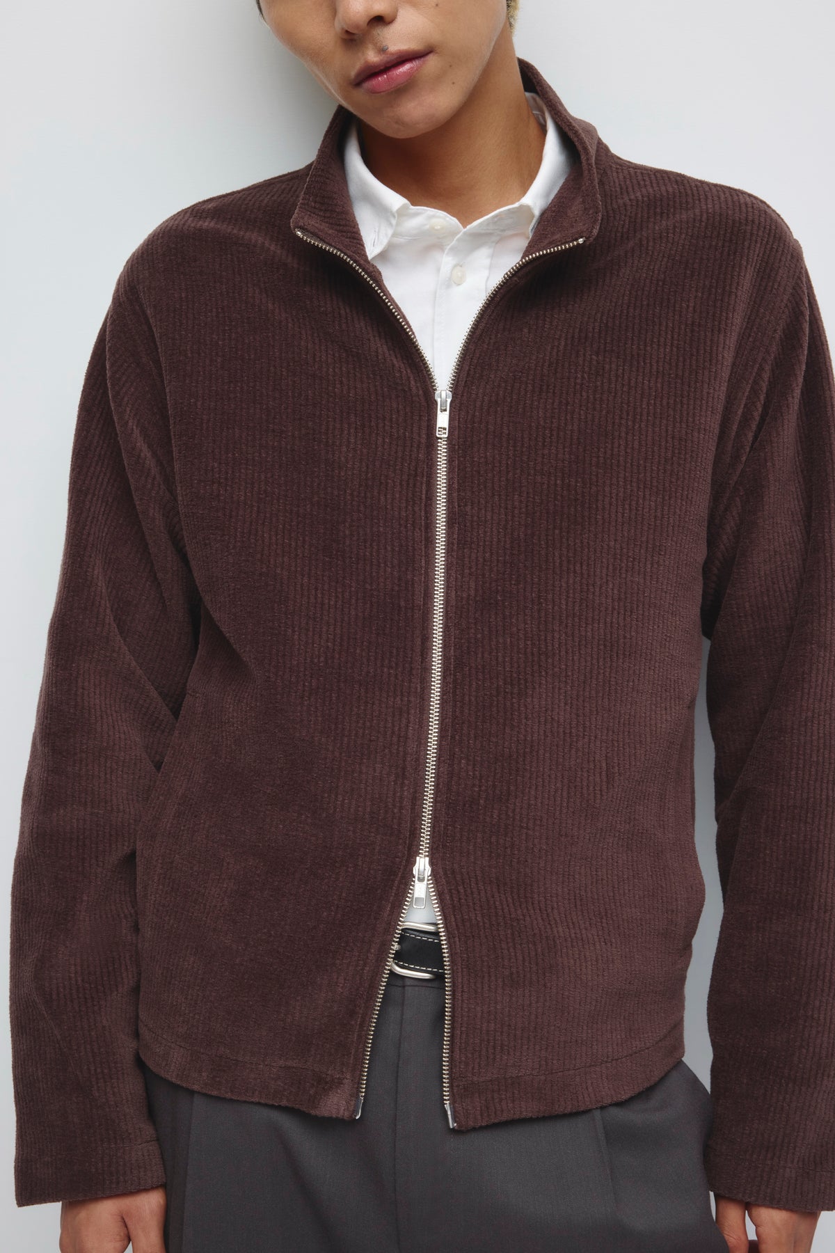 Men's Naar Cord Full Zip Jacket in Espresso