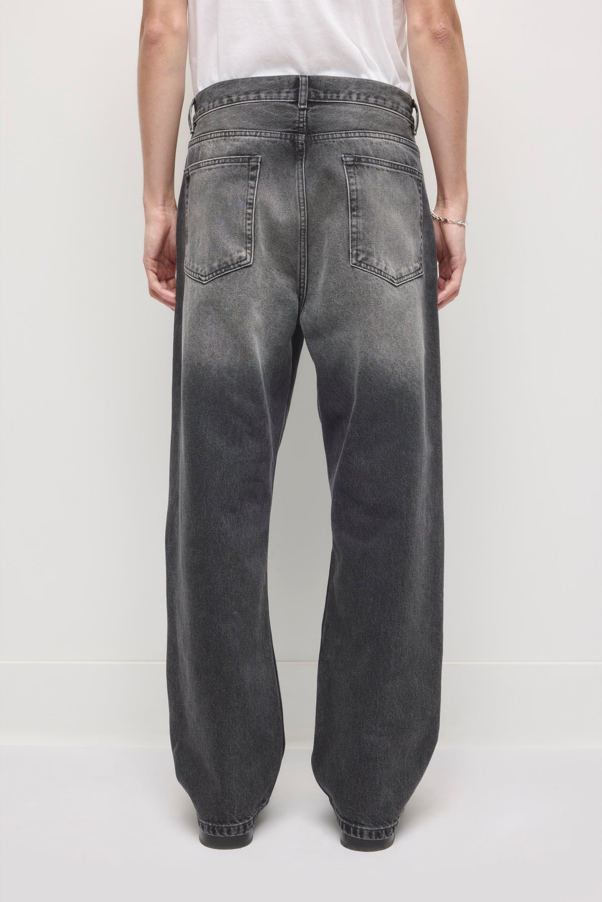 Denim Rahil pour Homme en délavage gris foncé