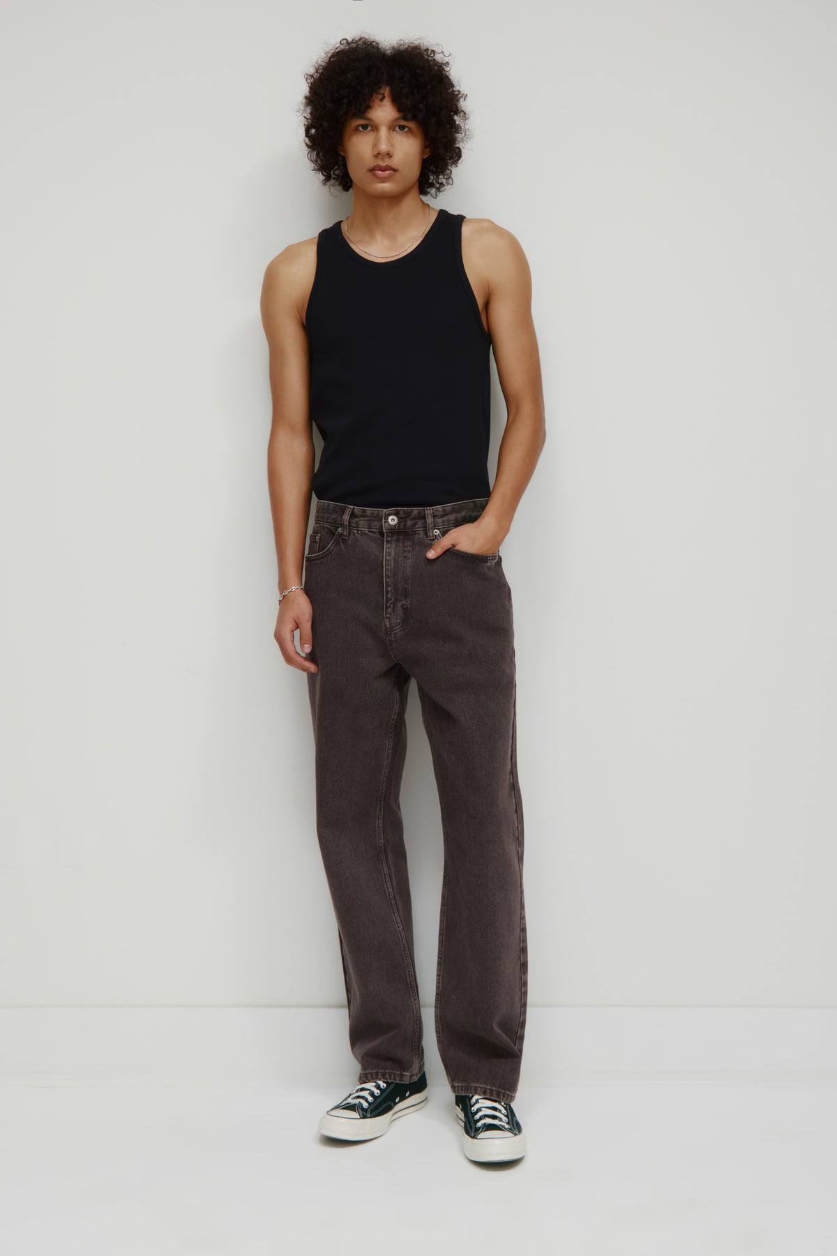 Men's Rib Tank in Black