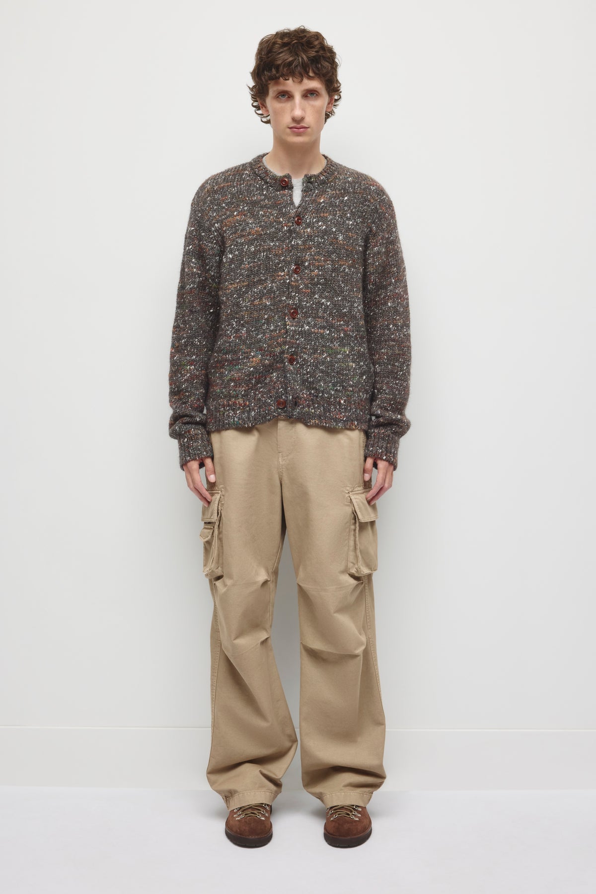 Men's Sahran Cardigan in Charcoal