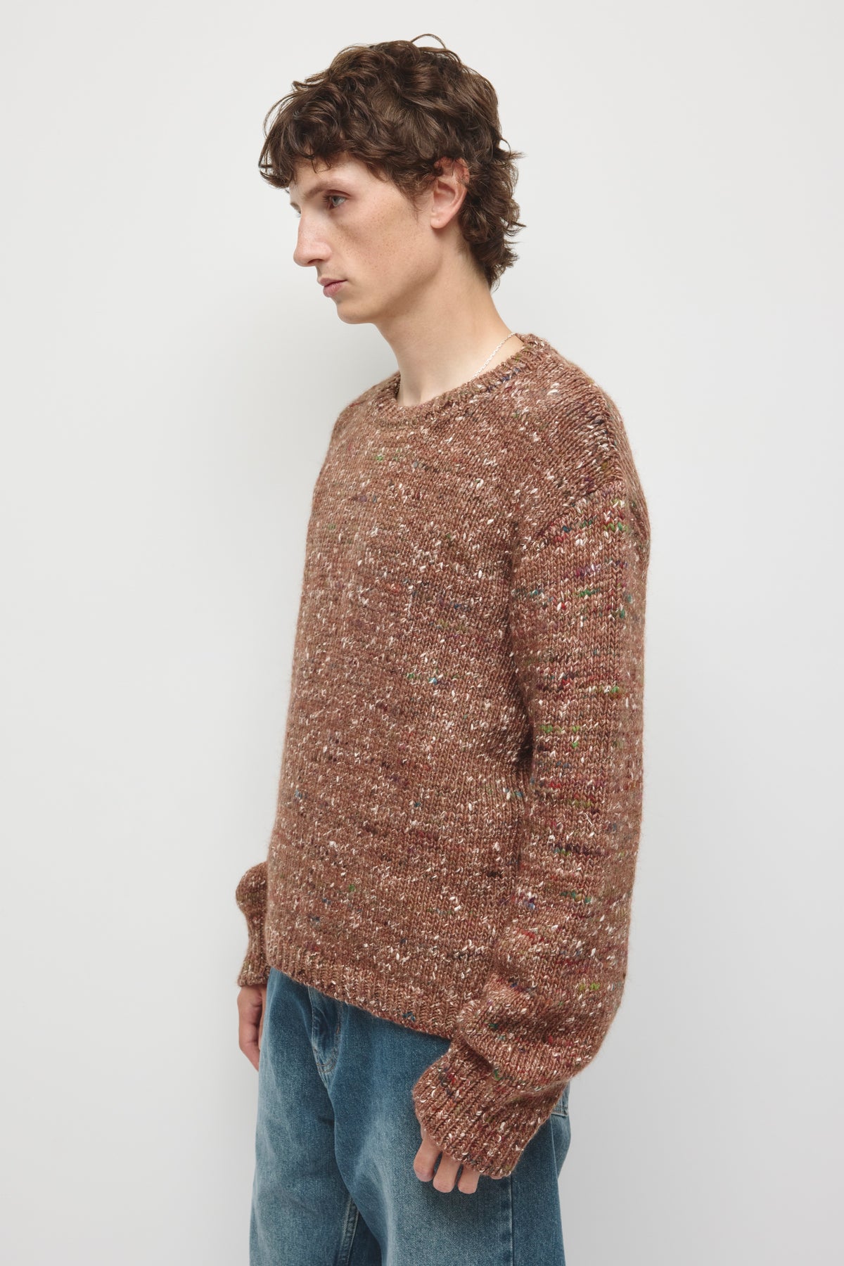 Men's Sahran Crewneck Sweater in Mahogany